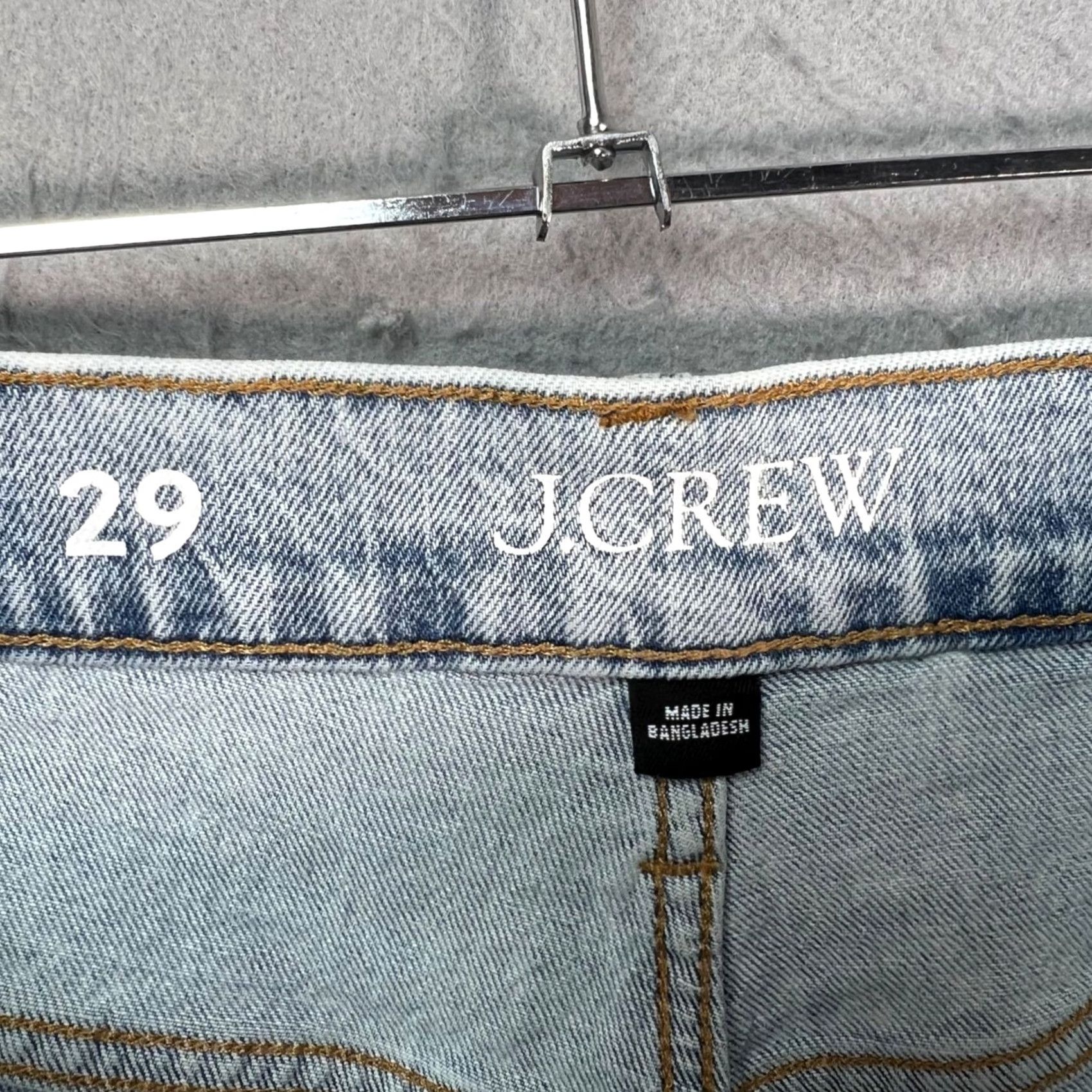 J.Crew J. Crew Womens Size 29 High-Rise Light Wash Denim Shorts Cotton Blend Bermuda 5-Pocket Womens Mens Size 29" - 3 Thumbnail
