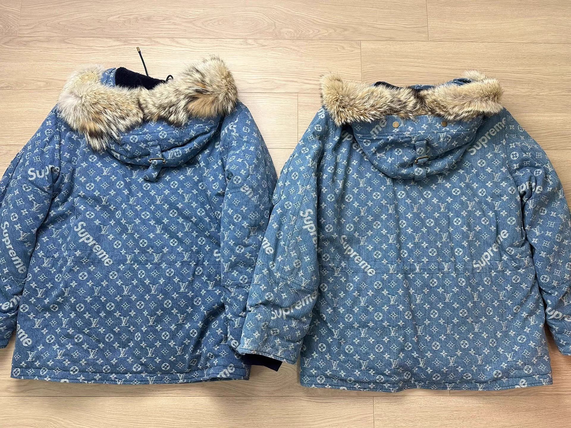 Louis Vuitton Louis Vuitton x Supreme Denim Coat, Q14 Size US XL / EU 56 / 4 - 4 Thumbnail