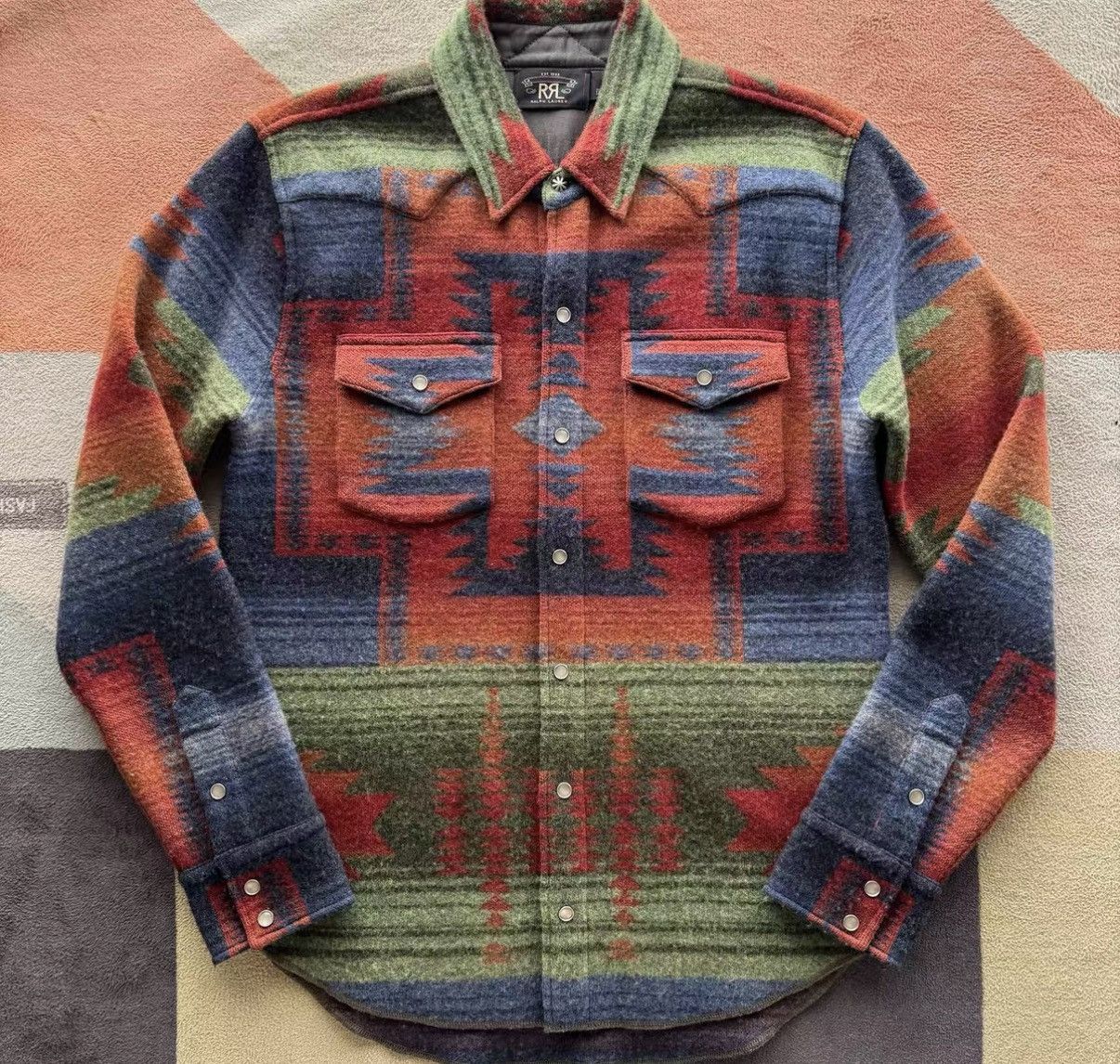 RRL Ralph Lauren Ralph Lauren Double RL Southwestern Style Shirt Sweater K22 Size US M / EU 48-50 / 2 - 1 Thumbnail