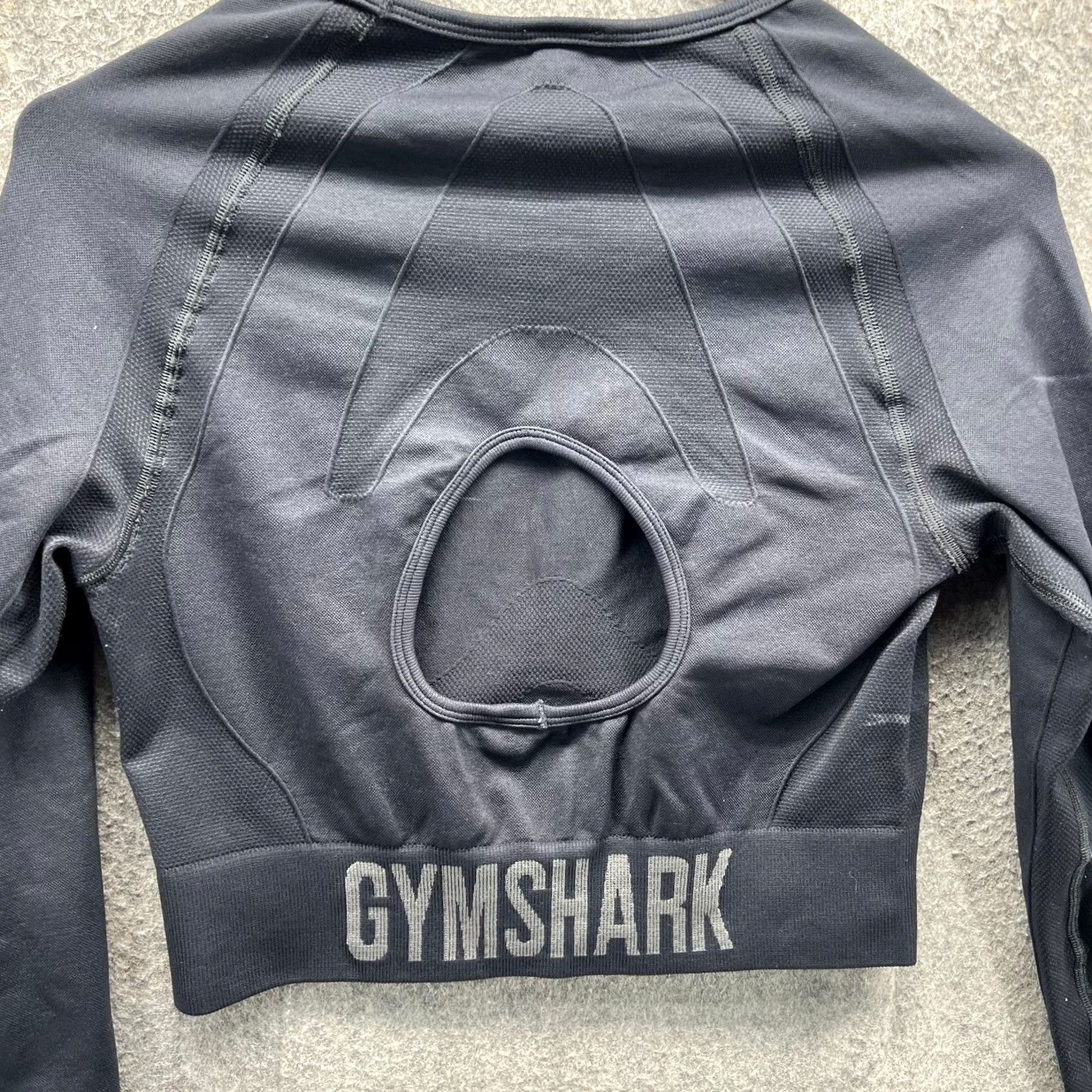 Gymshark Gymshark Shirt Womens Large Black Long Sleeve Seamless Crop Stretch Nylon Blend Size L / US 10 / IT 46 - 2 Thumbnail