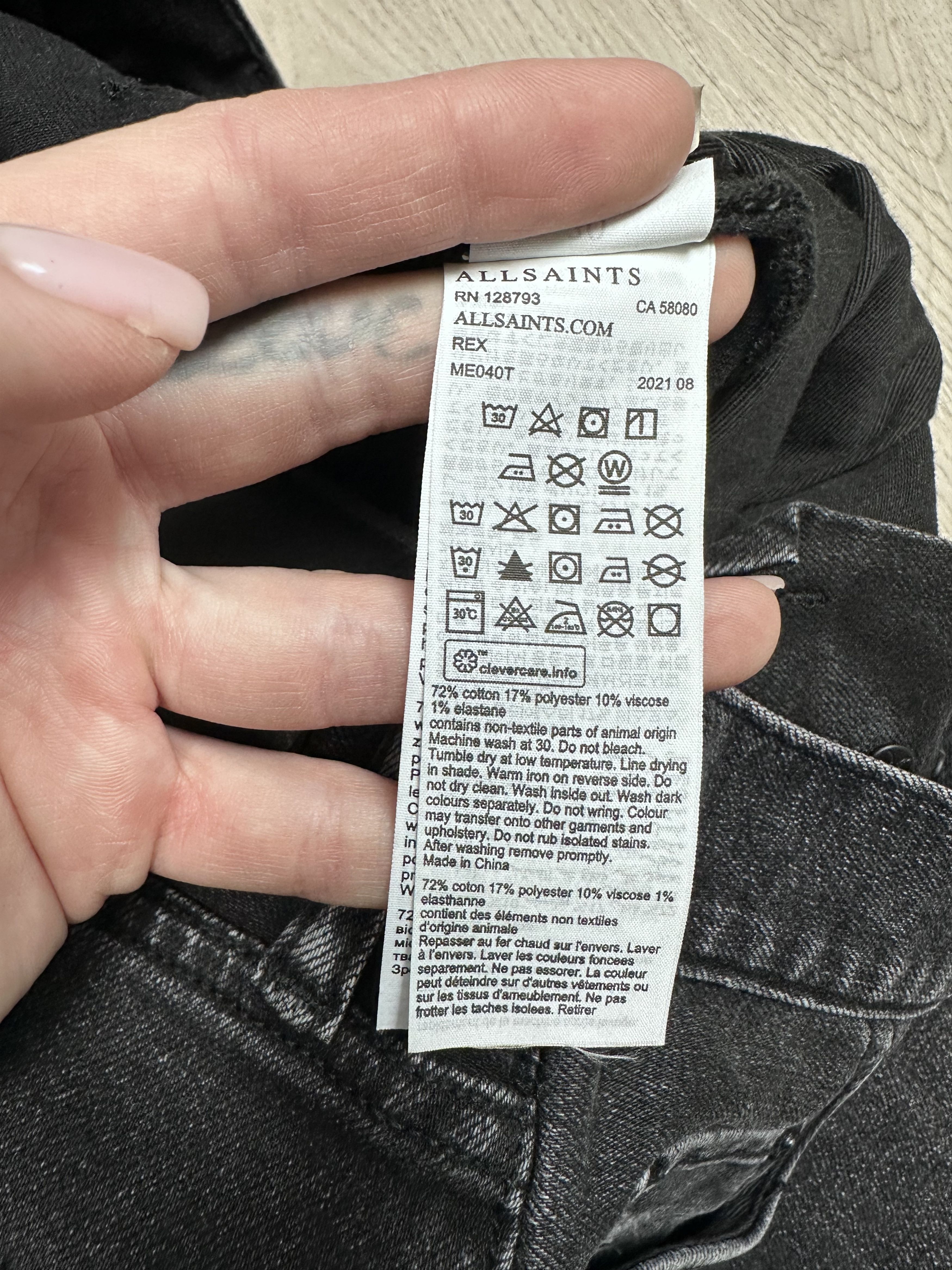 Allsaints Allsaints Rex Mens Denim Pants Jeans Size US 30 / EU 46 - 4 Thumbnail