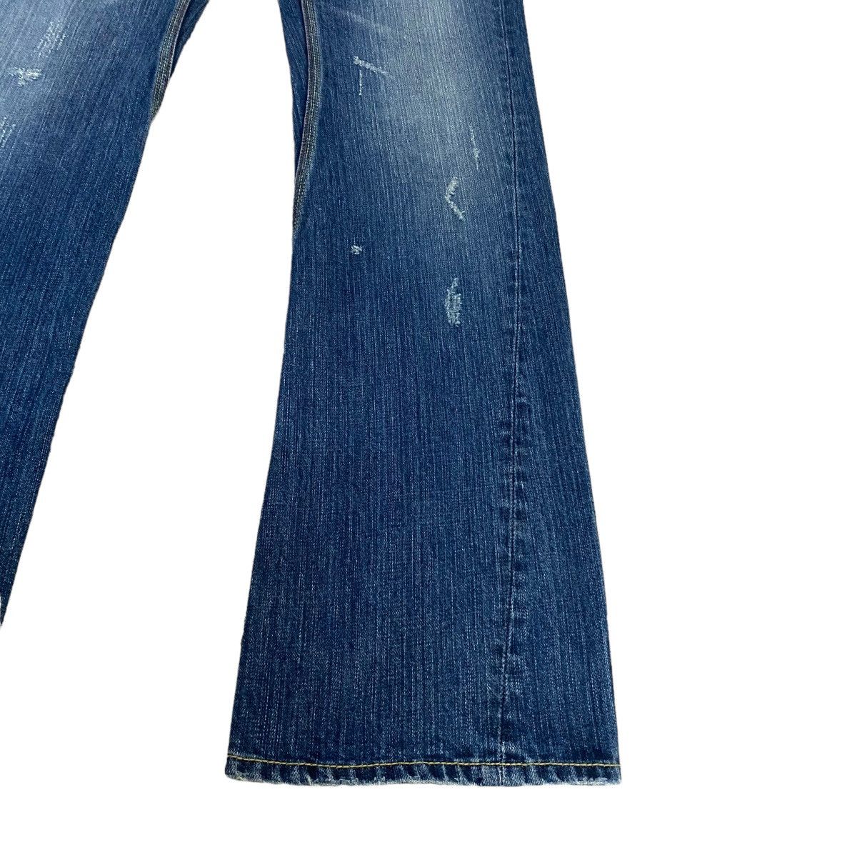 Nicole Club Nicole Club For Men Leather Lace Denim Flare Jeans Size US 31 - 8 Thumbnail
