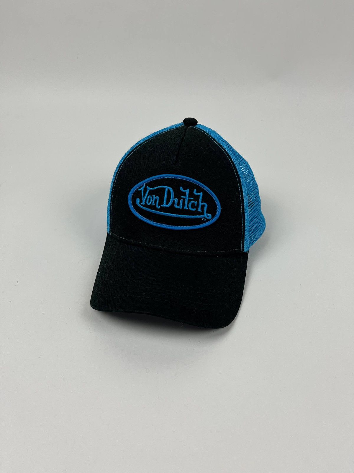Von Dutch Vintage Von Dutch Trucker Cap Black Blue Mesh Y2K Streetwear Size ONE SIZE - 1 Thumbnail