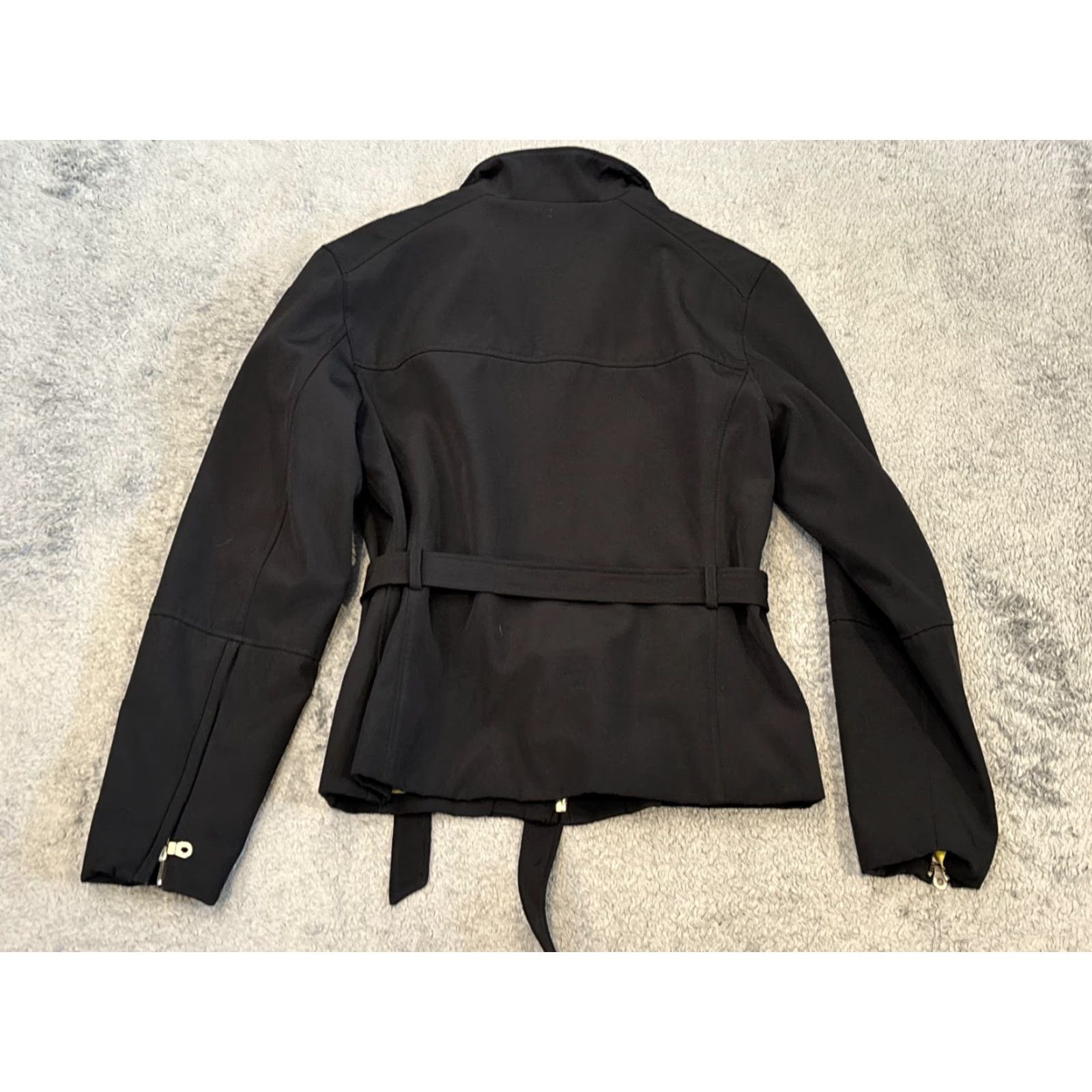 Vintage Marc New York Jacket Womens Large Black Long Sleeve Belted Full Zip Casual Size L / US 10 / IT 46 - 5 Thumbnail