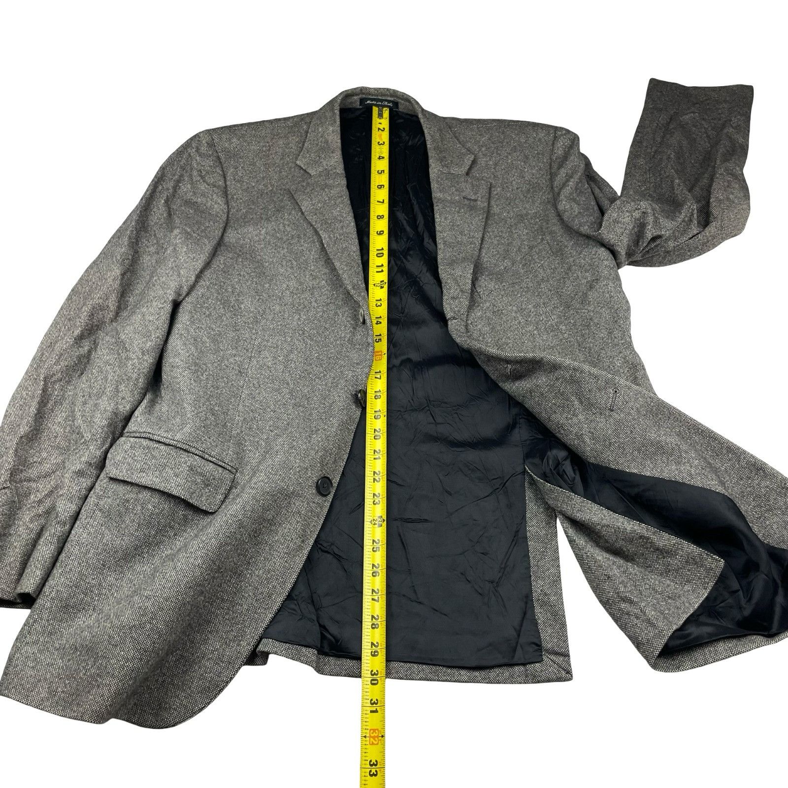 Cantarelli Cantarelli Men's Wool/Cashmere 3/2 Roll Blazer Gray • Italy Size 42R - 9 Thumbnail
