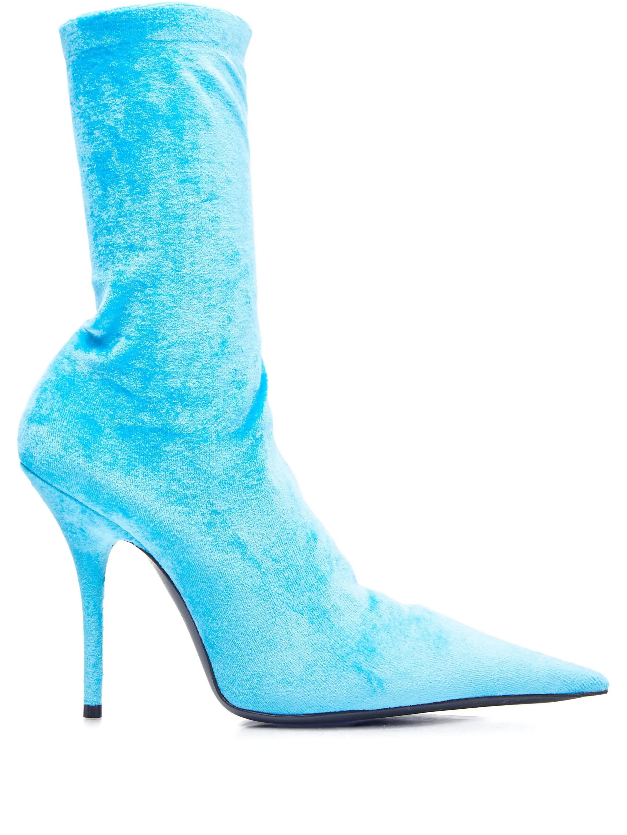 Balenciaga o1y0625 Sock Ankle Boots in Sky Blue Size US 6.5 / IT 36.5 - 1 Thumbnail