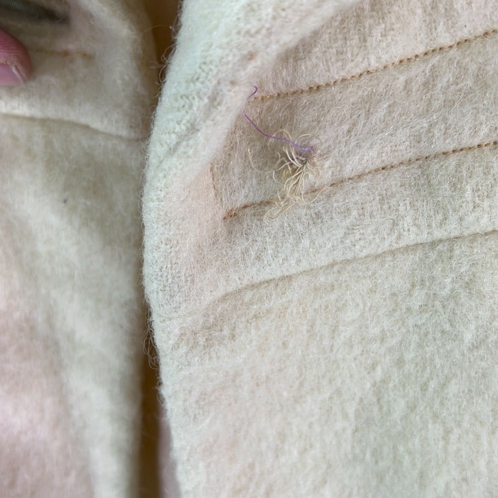 Vintage VINTAGE Chatham Wool Coat Jacket Women Large Cream Fall Winter Classic Solid Long Sleeves Size L / US 10 / IT 46 - 5 Thumbnail