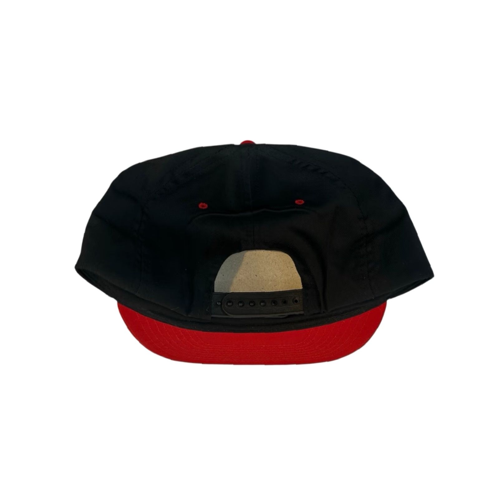 Vintage VINTAGE black & red snap back hat cap Adult One Size NWOT deadstock 90s 90s BRED nylon poly/cotton blend Unbranded Mens Hats Size ONE SIZE - 7 Thumbnail