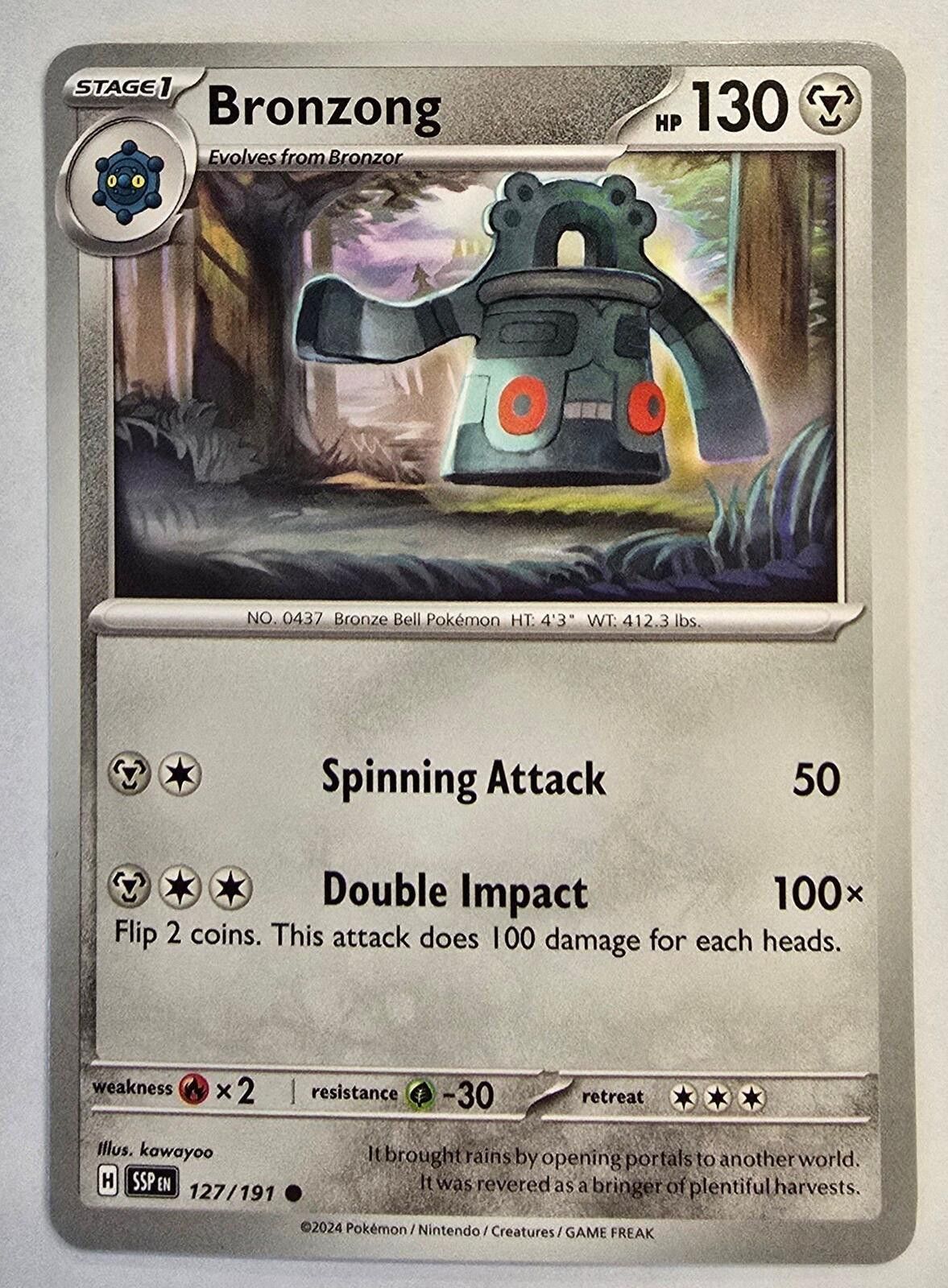 Pokemon Bronzong (127/191) Scarlet & Violet: Surging Sparks Size ONE SIZE - 1 Thumbnail