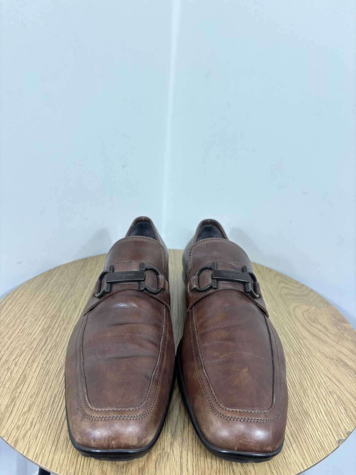 Salvatore Ferragamo Salvatore Ferragamo Men’s Dinamo Gancini Bit Leather Loafers Size US 8.5 / EU 41-42 - 8 Thumbnail