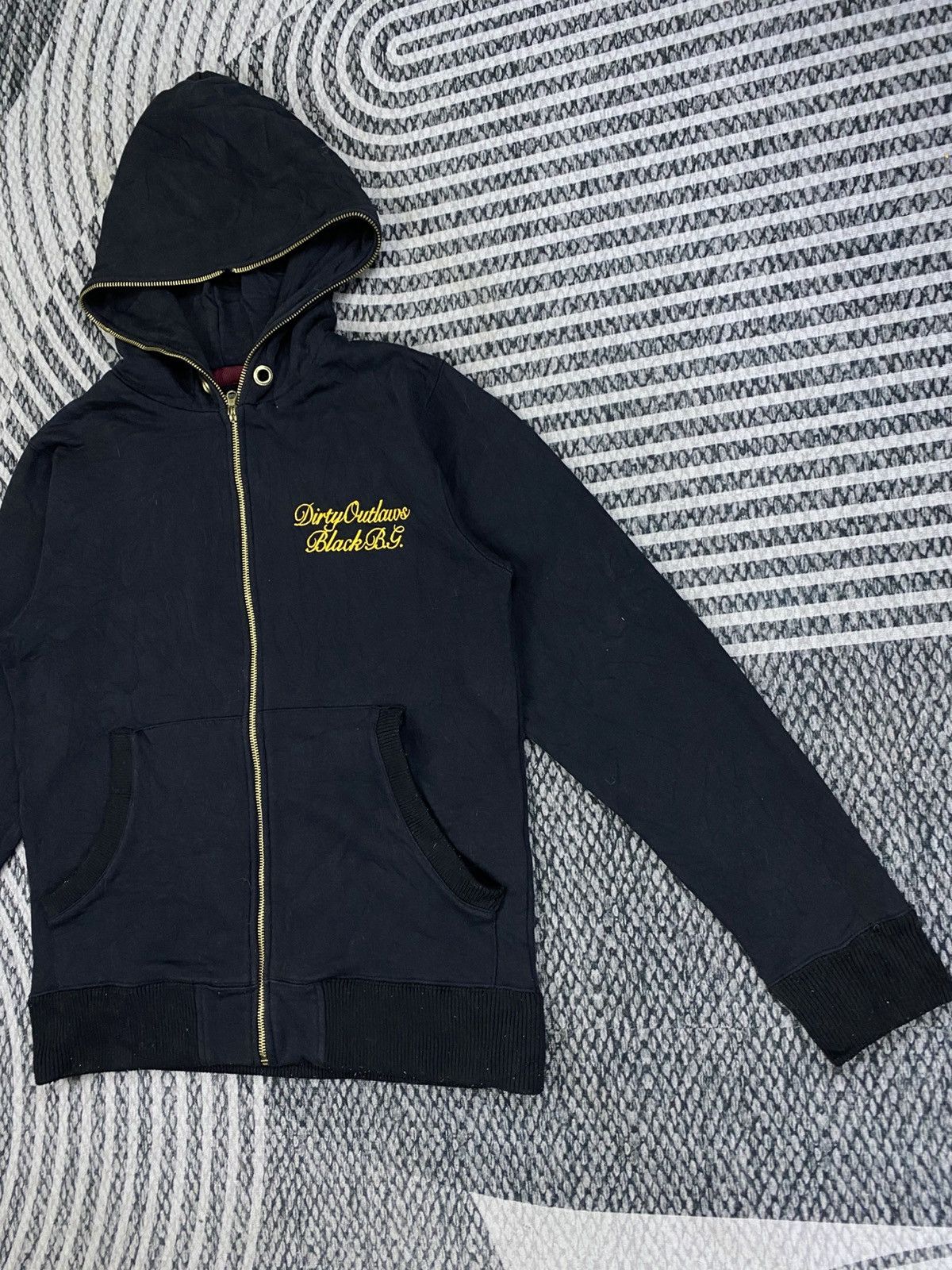 Japanese Brand Vintage Groover Grand Black Embroidered Wording Hoodie Size US S / EU 44-46 / 1 - 4 Thumbnail