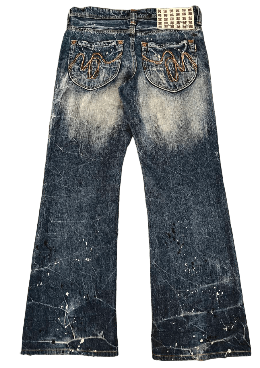 Japanese Brand Japanese Brappers Paint Denim Size 29" - 2 Thumbnail