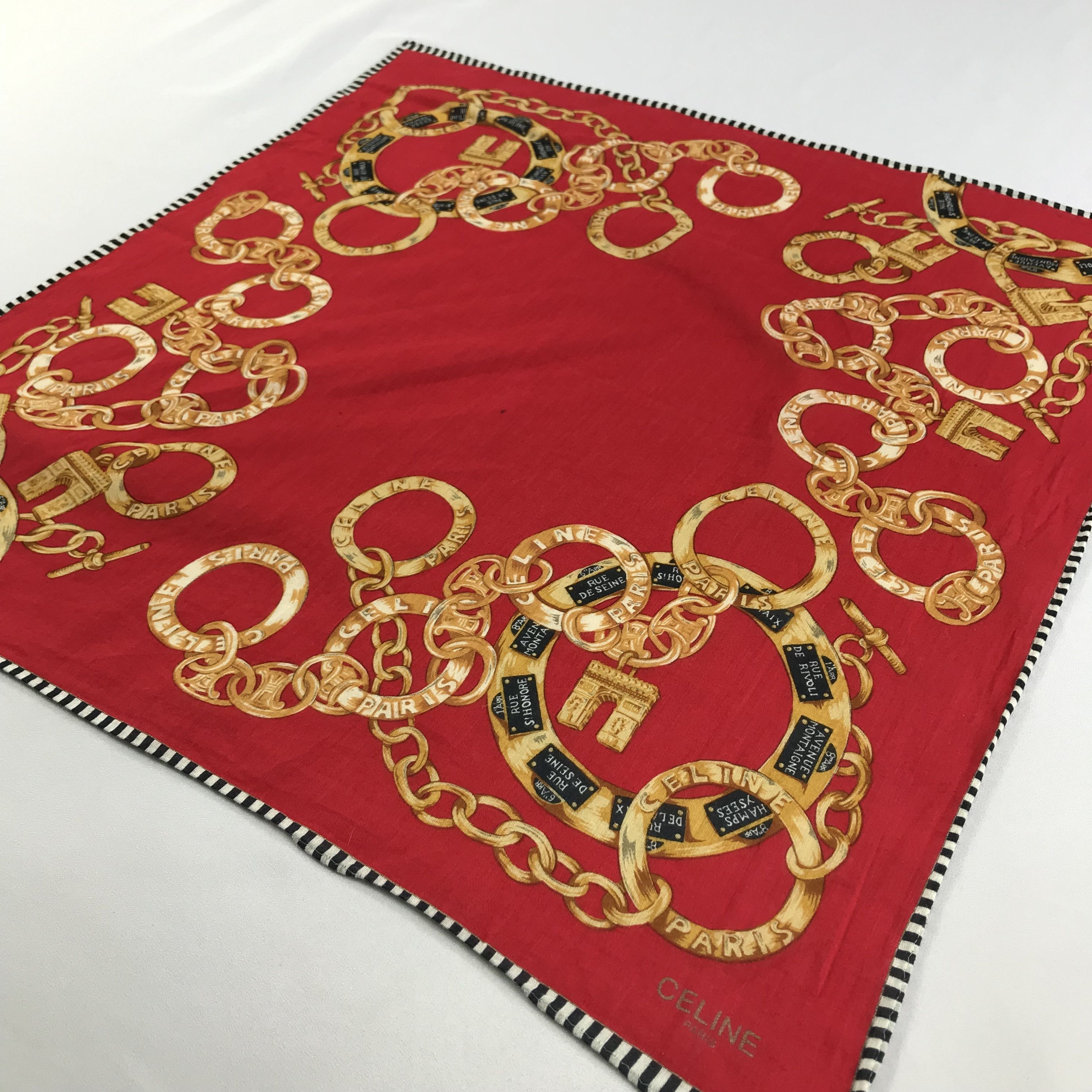Celine × Vintage Celine Bandana / Handkerchief / Neckerchief - S2634 Size ONE SIZE - 2 Thumbnail