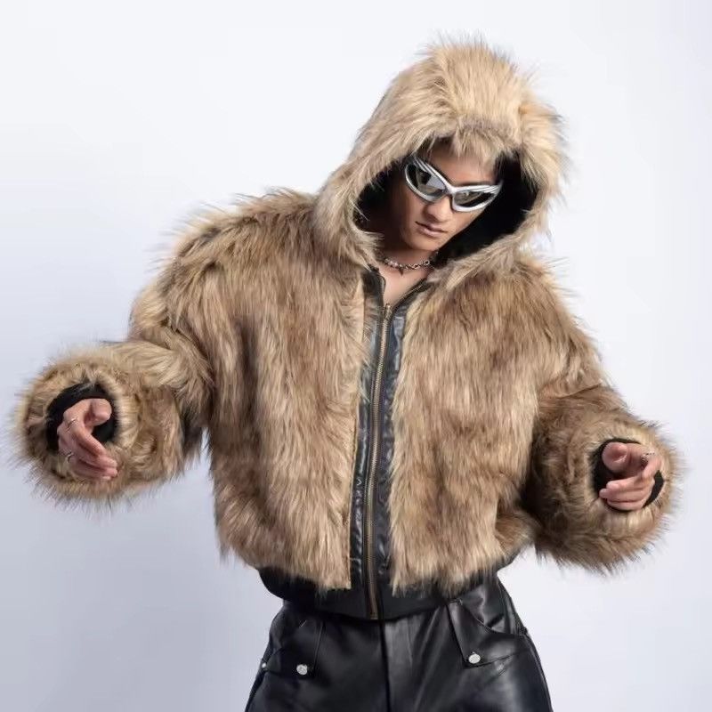 Japanese Brand PU Leather Reversible Faux Fur Fleece Coats Jacket Size US M / EU 48-50 / 2 - 7 Thumbnail