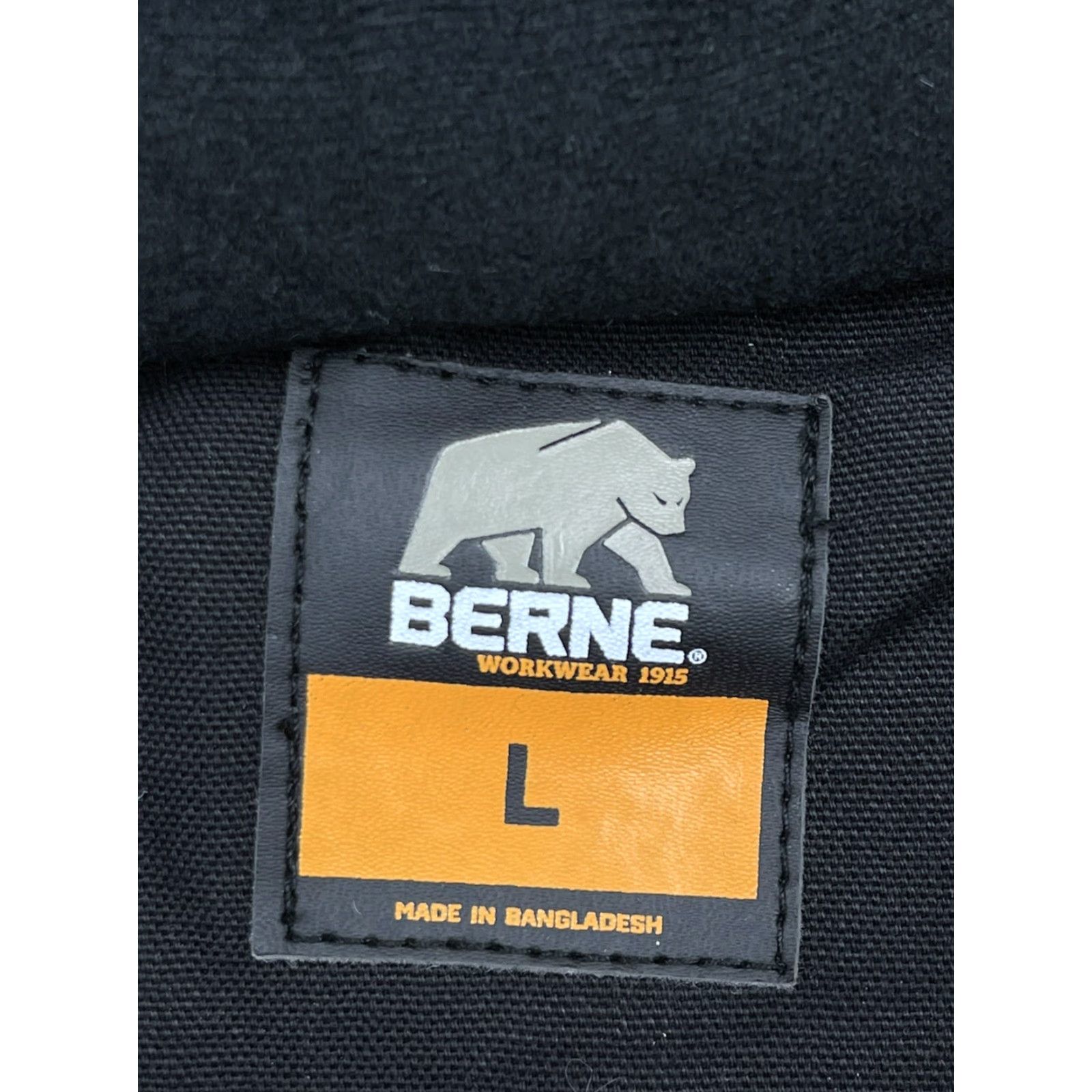 Vintage Berne Mens Sz L Jacket Black Duck Canvas Fleece Lined Hooded Work Farm Zip Cotton Blend USA Size US L / EU 52-54 / 3 - 2 Thumbnail