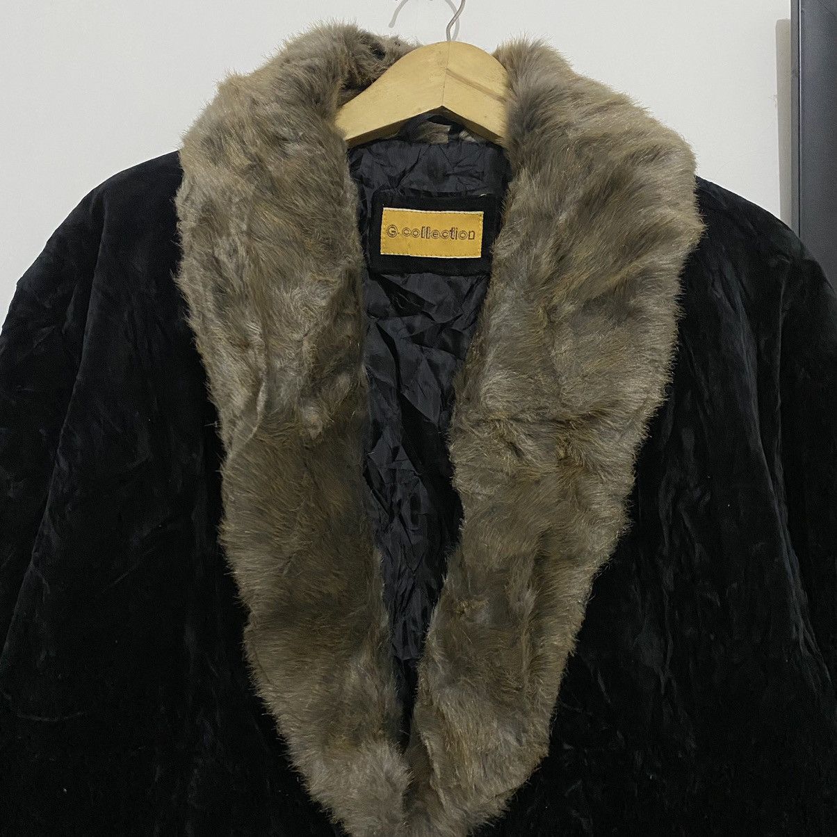 14th Addiction × Japanese Brand × KMRii 🔥Vintage Faux Fur Jacket Trench Coat Black Street City Wear Size US L / EU 52-54 / 3 - 2 Thumbnail