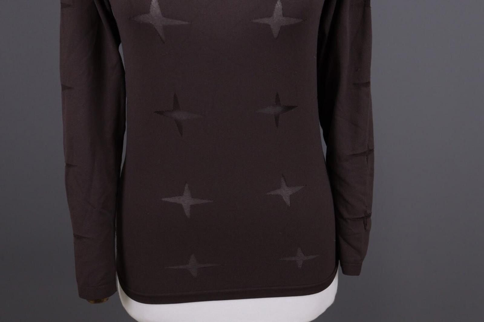 Wolford Wolford Brown Big Star Scoop Neck Long Sleeve Sweater Size M Size M / US 6-8 / IT 42-44 - 3 Thumbnail