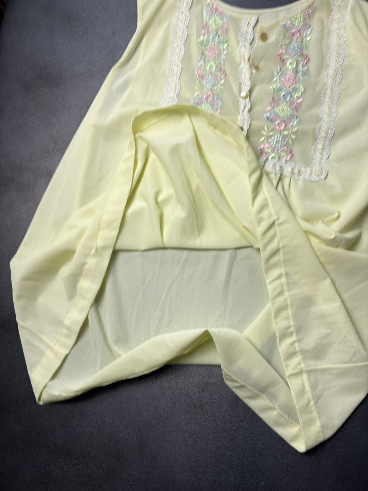 Vintage 1970s Vintage Gilead Slip Dress Chiffon Camisole Chemise 70s Size M / US 6-8 / IT 42-44 - 4 Thumbnail