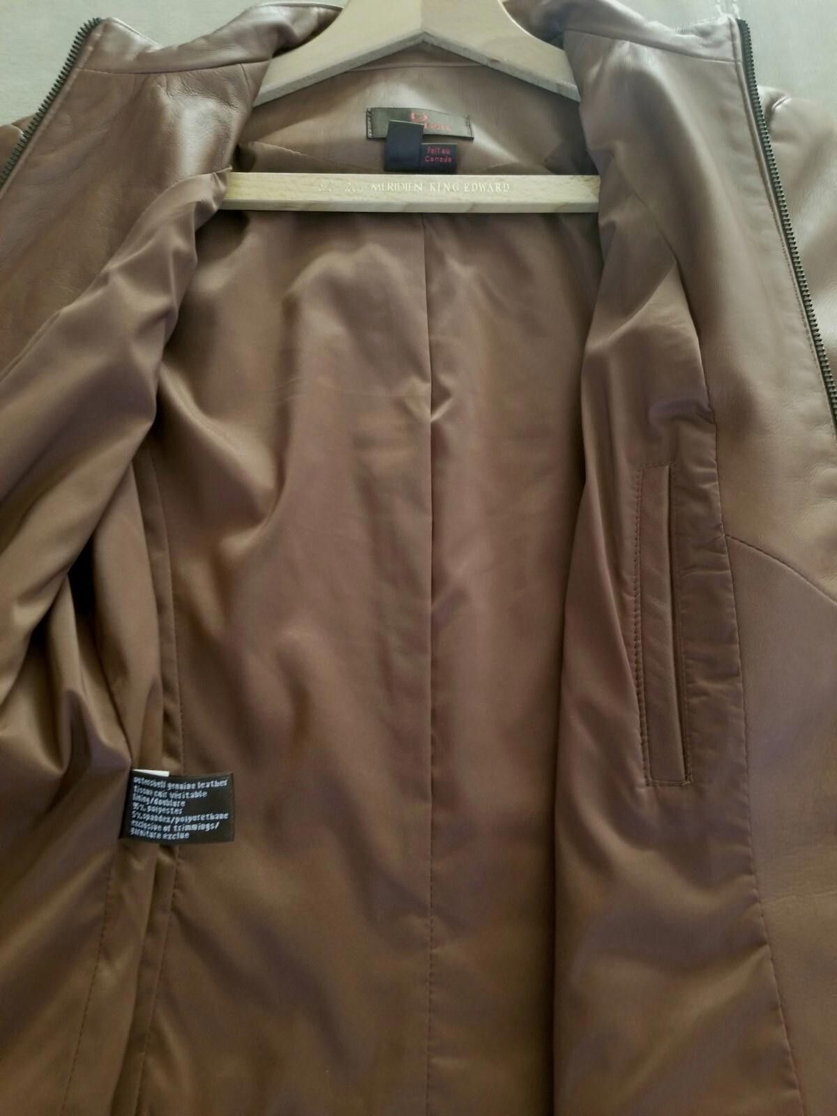 Danier Danier Women's Size 8 Genuine Leather Pant Suit Jacket Brown Size ONE SIZE - 9 Thumbnail