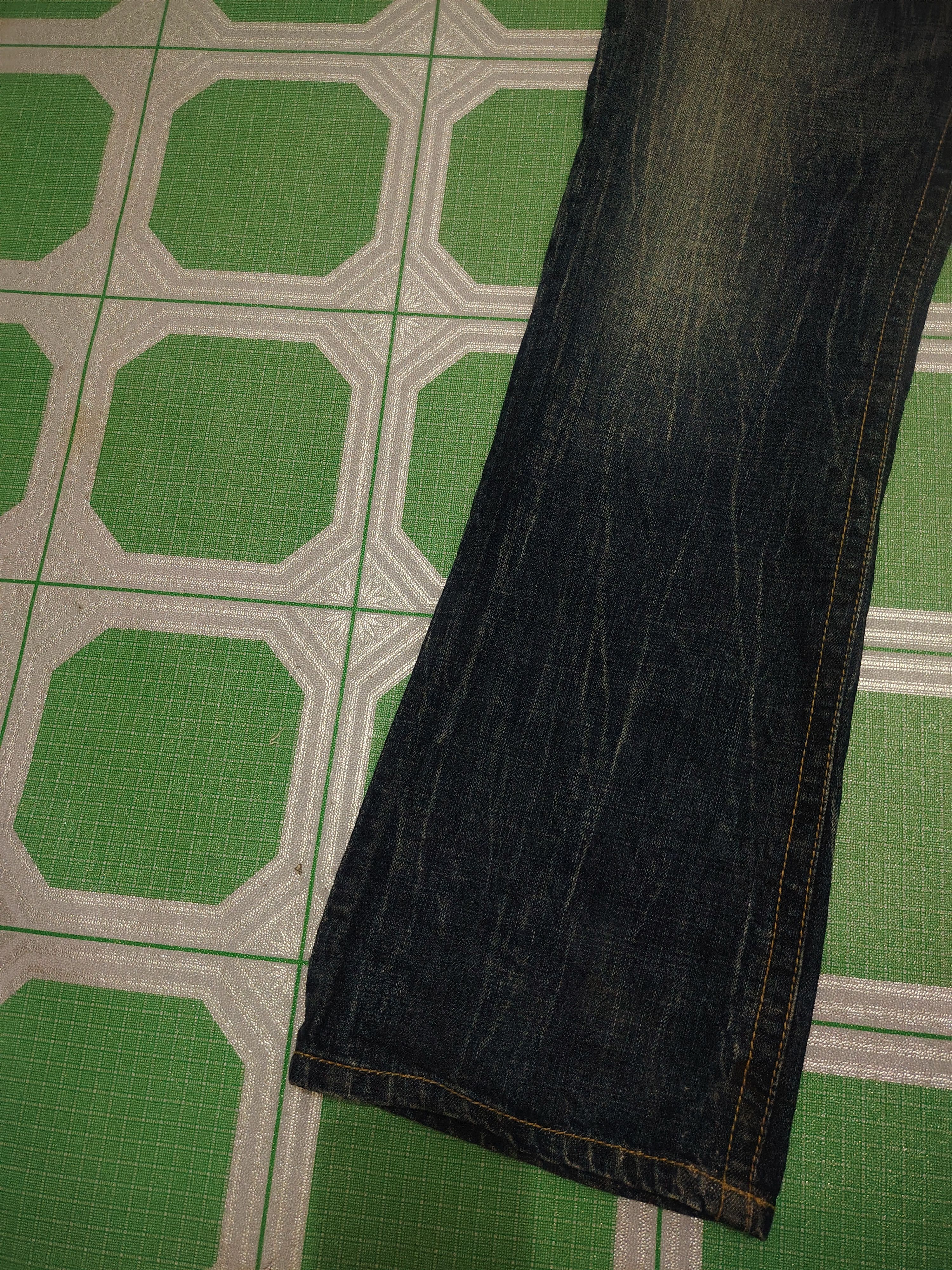 Who Decides War Japanese Army of no! Lace Waist & pocket Flared Jeans Size US 33 - 10 Thumbnail