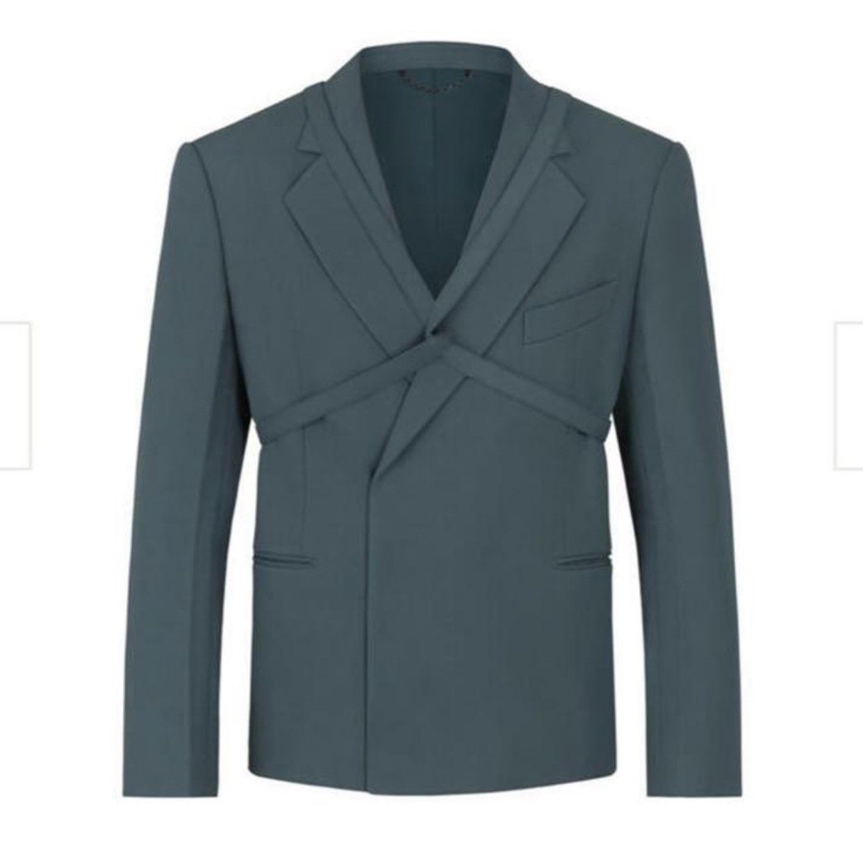 Louis Vuitton Louis Vuitton 2020 blue cross strapped blazer jacket 48 Size 48R - 2 Thumbnail