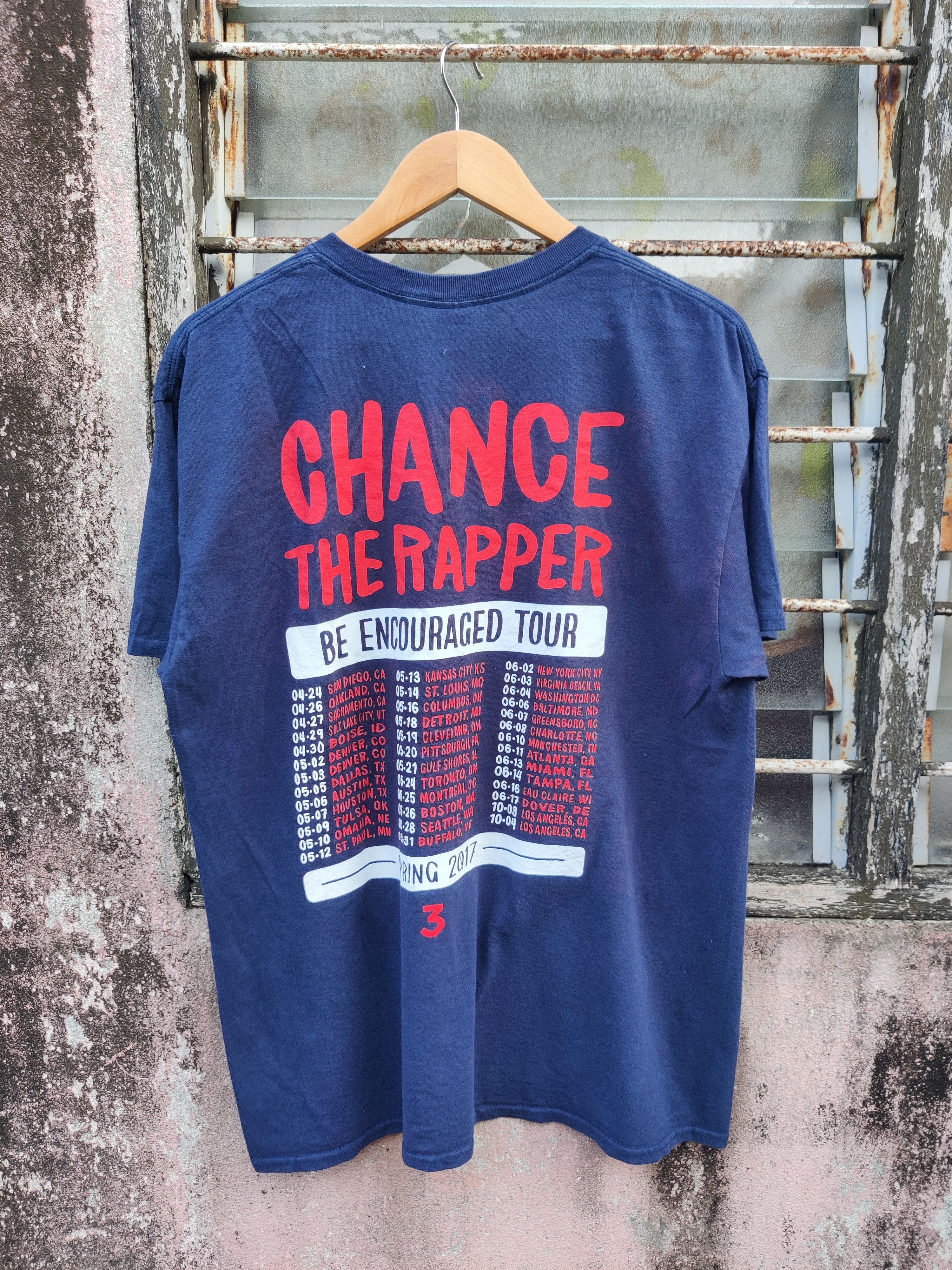 Rap Tees Vintage Chance The Rapper Encouraged Tour Shirt Size US L / EU 52-54 / 3 - 6 Thumbnail