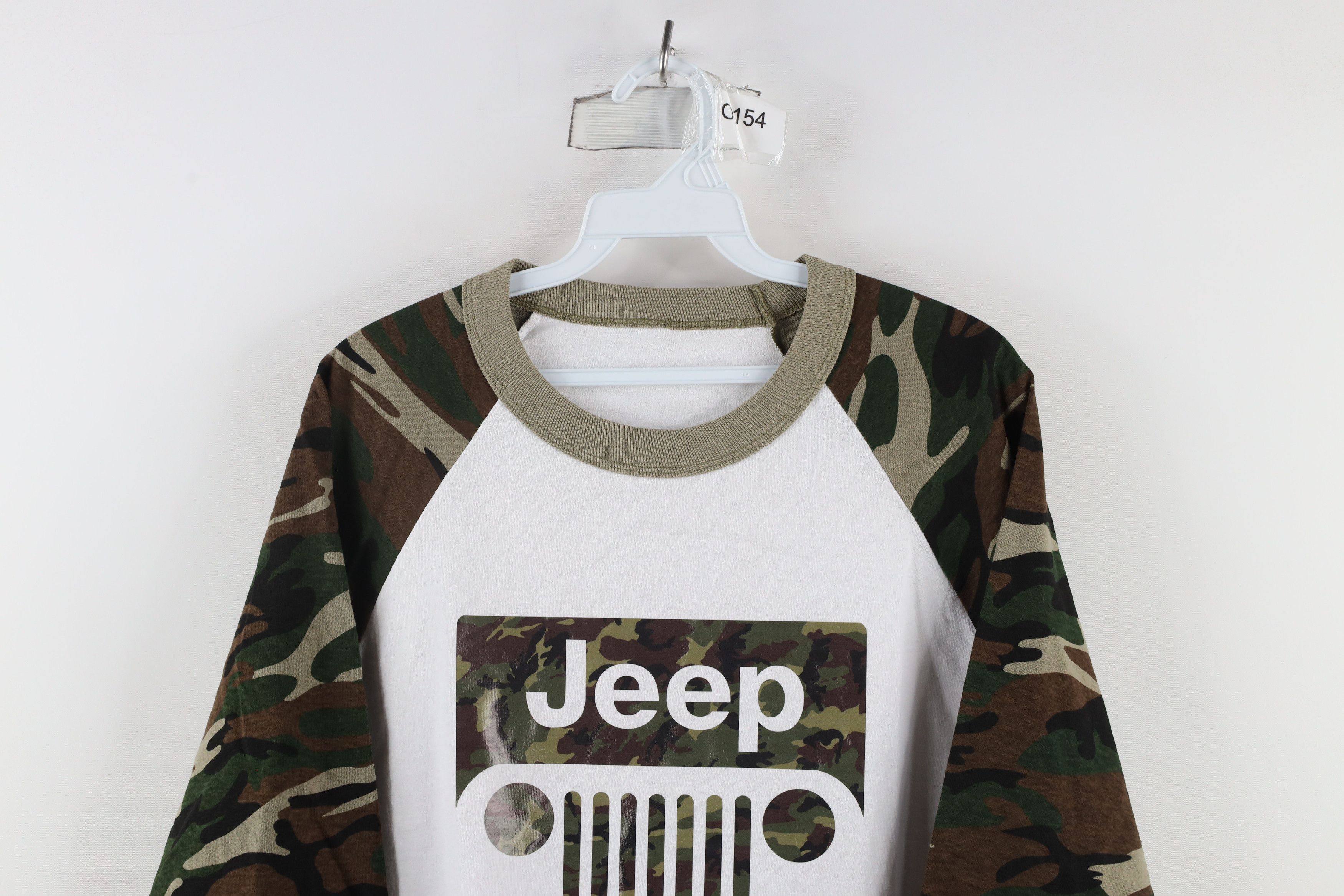 Vintage Vintage 90s Streetwear Jeep Motors Camouflage Raglan T-Shirt Size US M / EU 48-50 / 2 - 2 Thumbnail