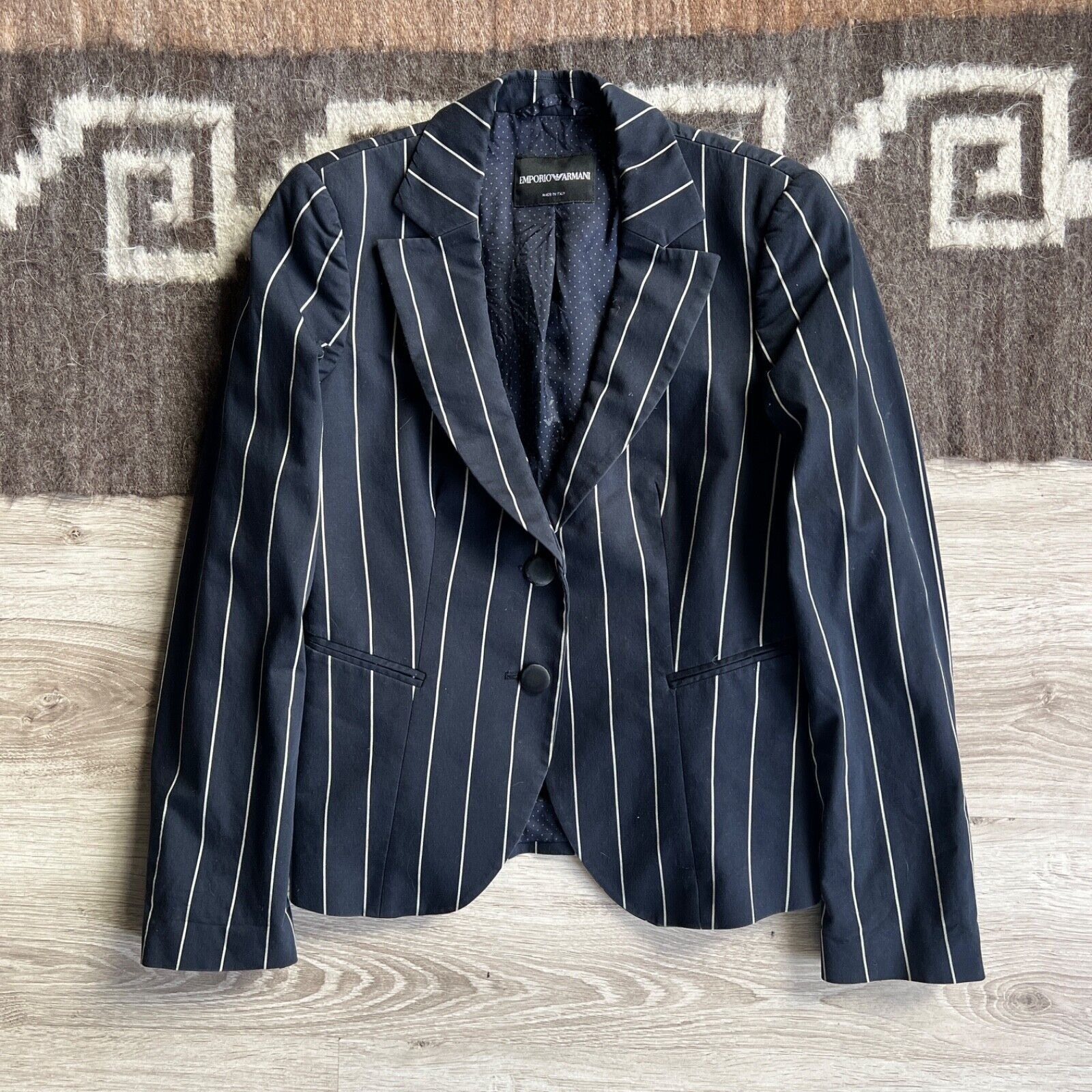 Emporio Armani Emporio Armani Stripped Formal Casual Blazer Jacket 8853AC Size L / US 10 / IT 46 - 2 Thumbnail