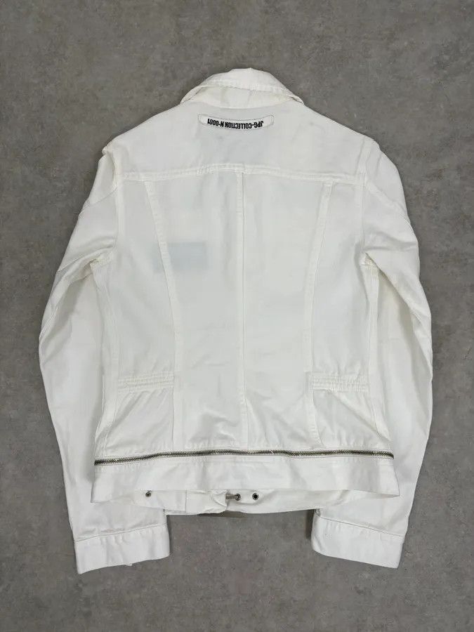 Jean Paul Gaultier 2000s Jean Paul Gaultier White Belted Denim Jacket Size M / US 6-8 / IT 42-44 - 6 Thumbnail