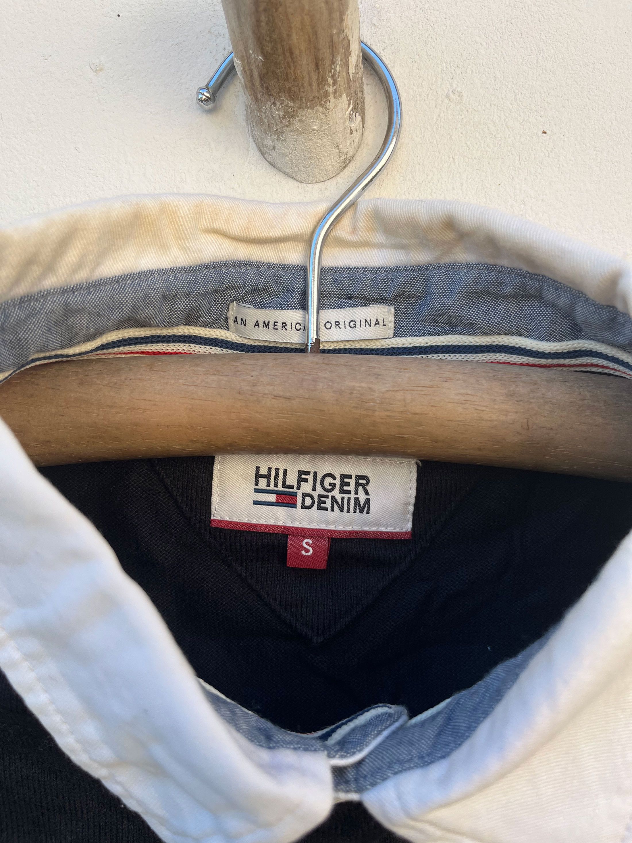 Designer × Tommy Hilfiger HIlfiger Denim Striped Sleece Long Sleeve Rugby Polos Size US S / EU 44-46 / 1 - 3 Thumbnail