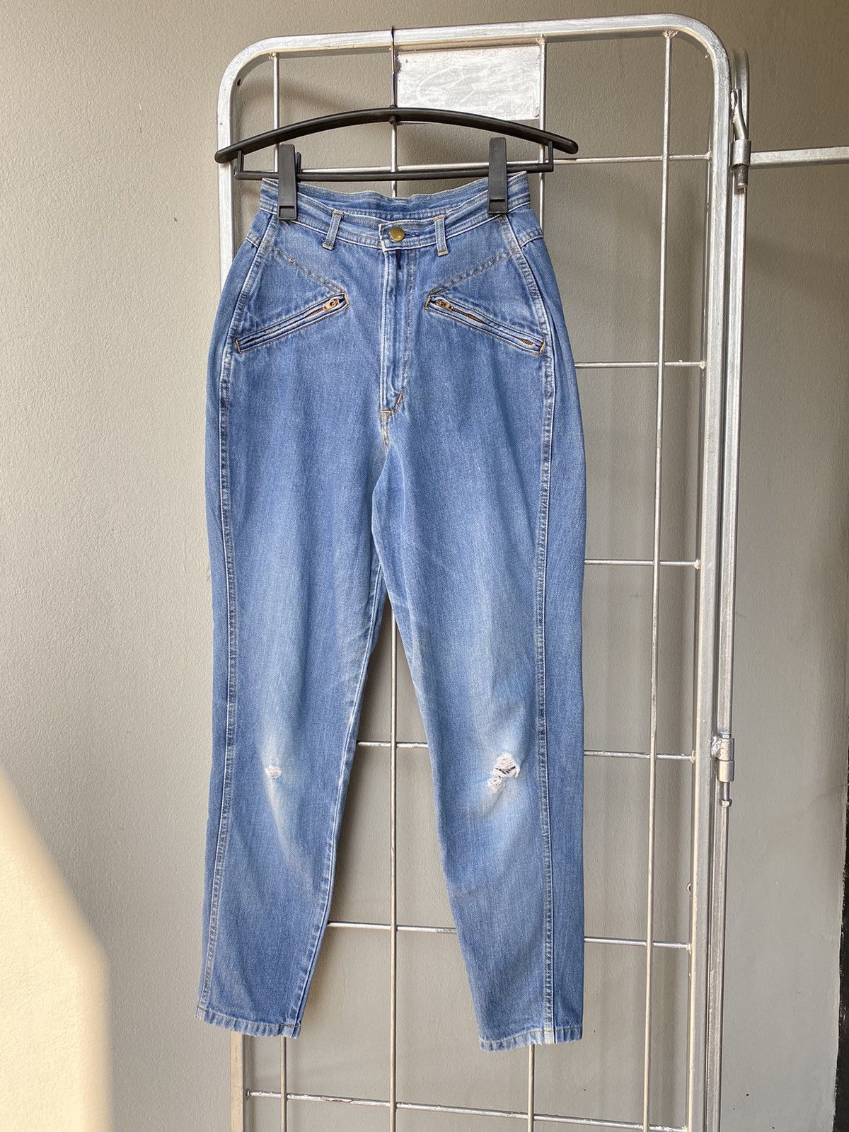 image of Hai Sporting Gear High Waist Denim Pants in Blue, Women's (Size 25)