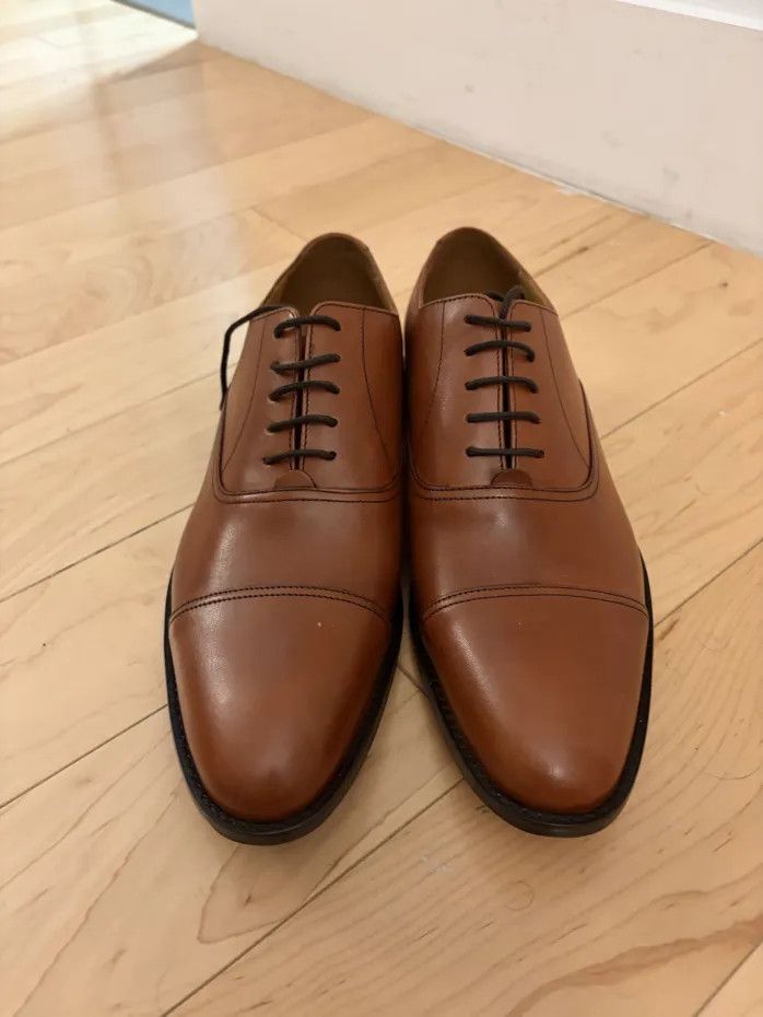 Charles Tyrwhitt Leather Oxford Cap Toe Shoes - Tan Size US 10 / EU 43 - 2 Thumbnail