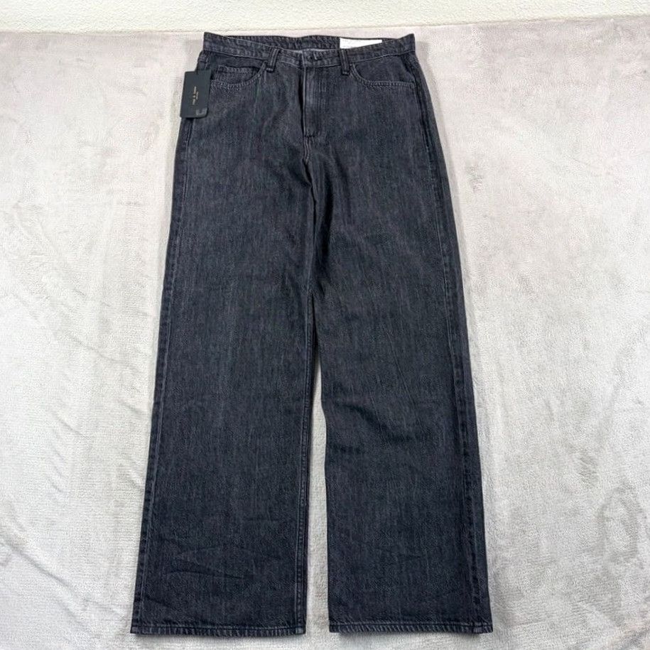 Rag & Bone rag & bone Lori New York Jeans Wide-Leg Women 30 NWT Black Denim Distressed 5-Pocket Regular Rise Slim/Relaxed Fit Size 30" / US 8 / IT 44 - 2 Thumbnail