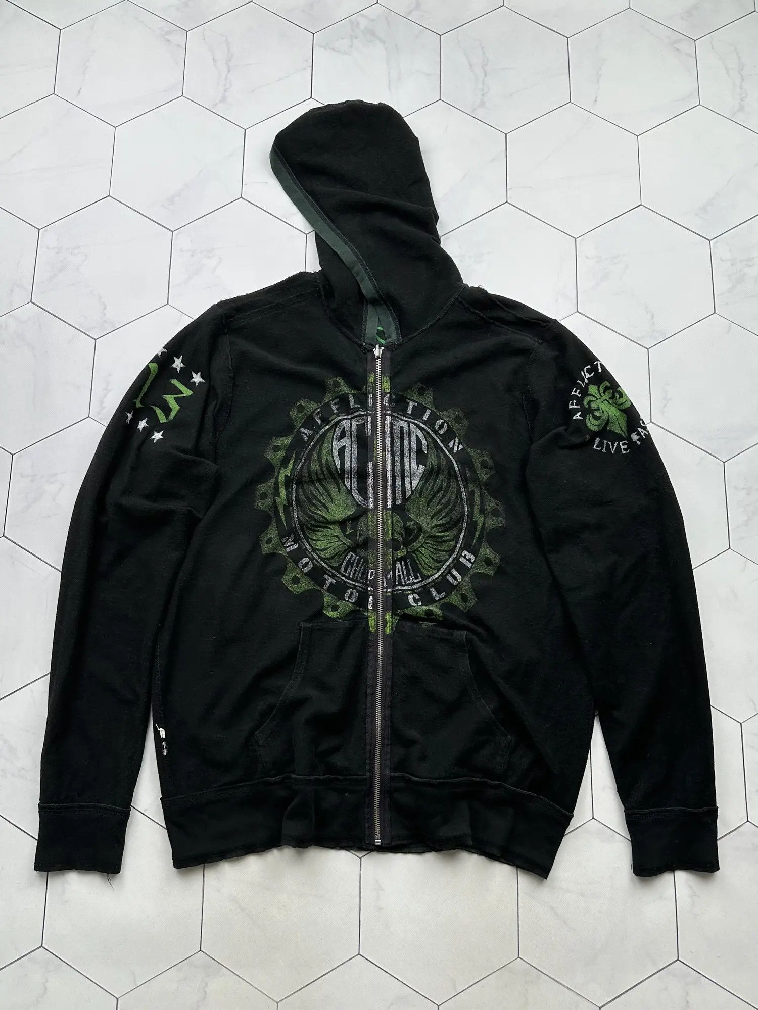 Affliction Affliction 2in1 Vintage Hoodie (B11) Size US XXL / EU 58 / 5 - 4 Thumbnail