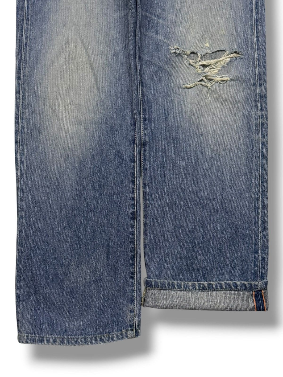 Edwin Vintage EDWIN 505Z Selvedge Denim Jeans Made in Japan | W33 Size US 33 - 6 Thumbnail