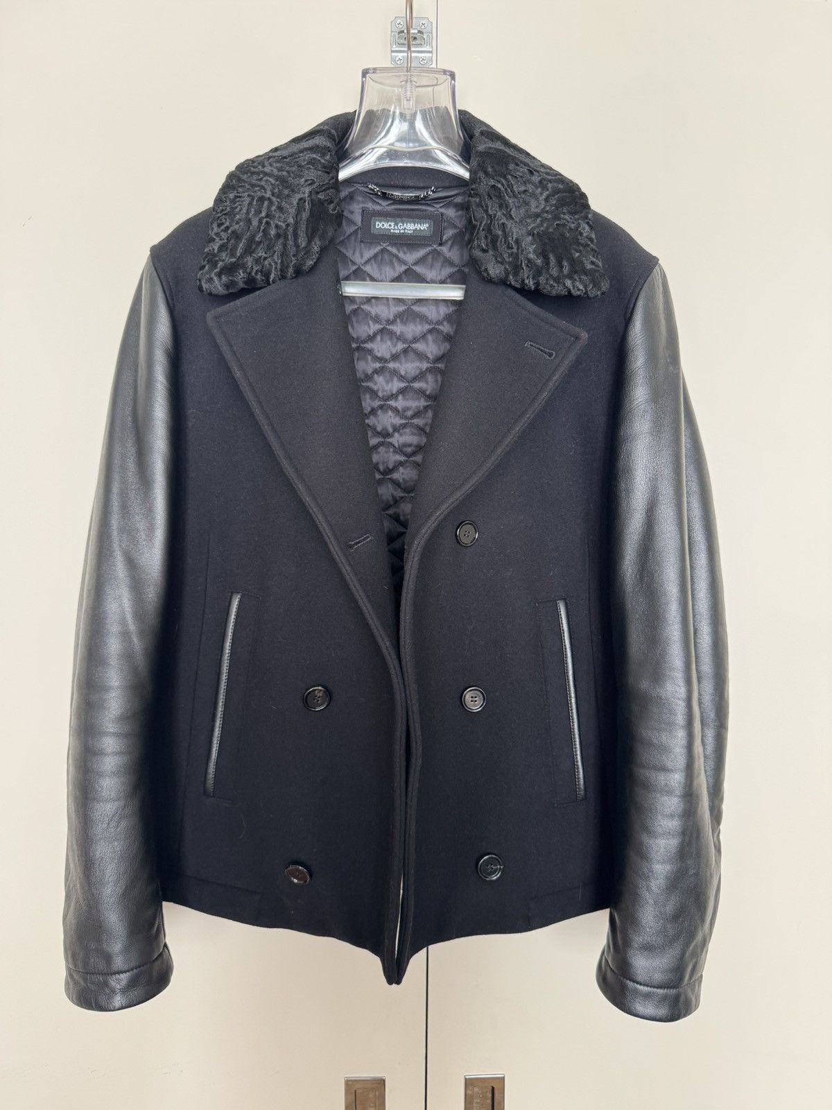 Dolce & Gabbana Dolce Gabbana Bomber with leather sleeves Size US M / EU 48-50 / 2 - 1 Thumbnail