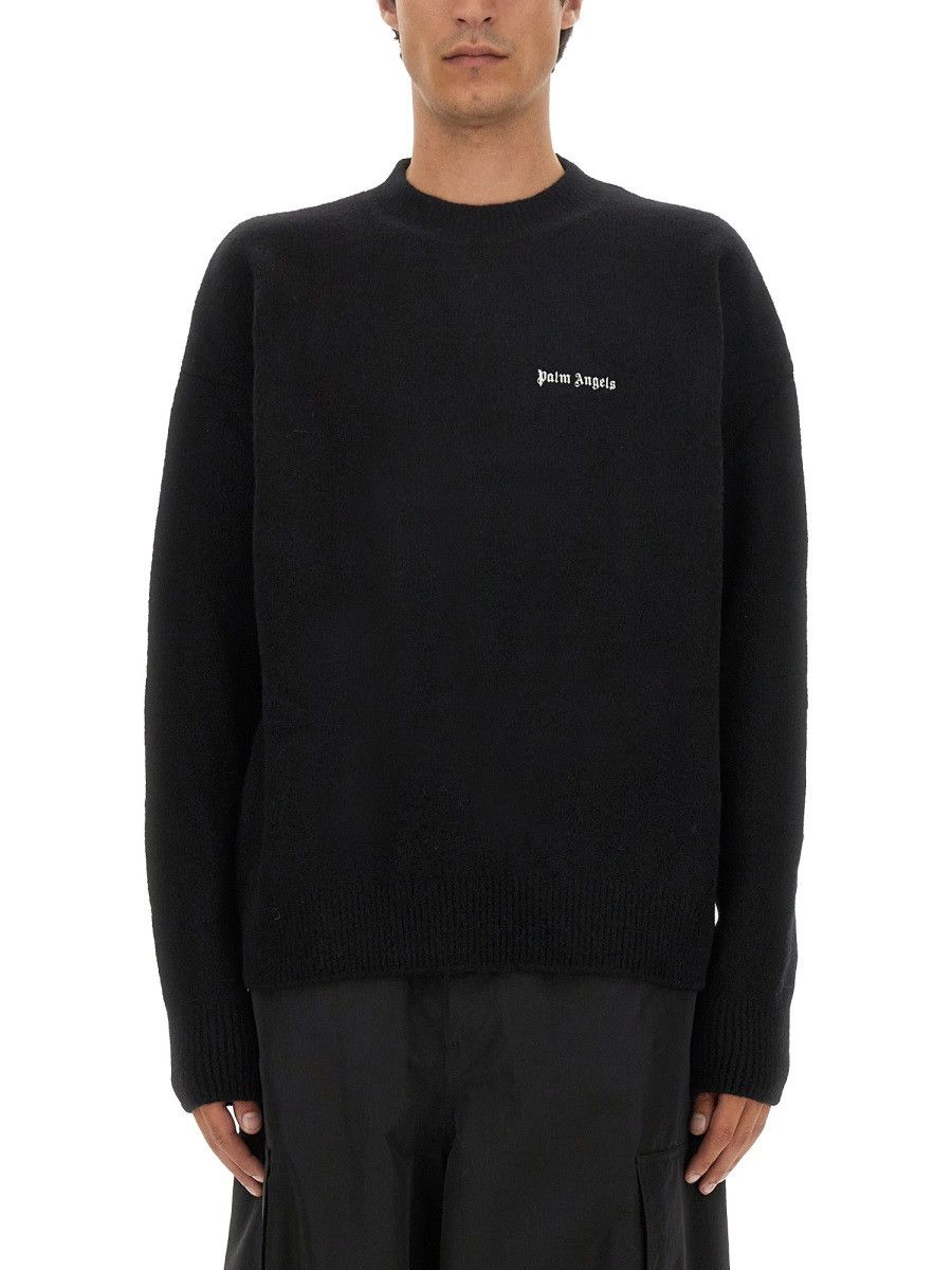 Palm Angels PALM ANGELS JERSEY WITH LOGO - BLACK Size US L / EU 52-54 / 3 - 1 Thumbnail
