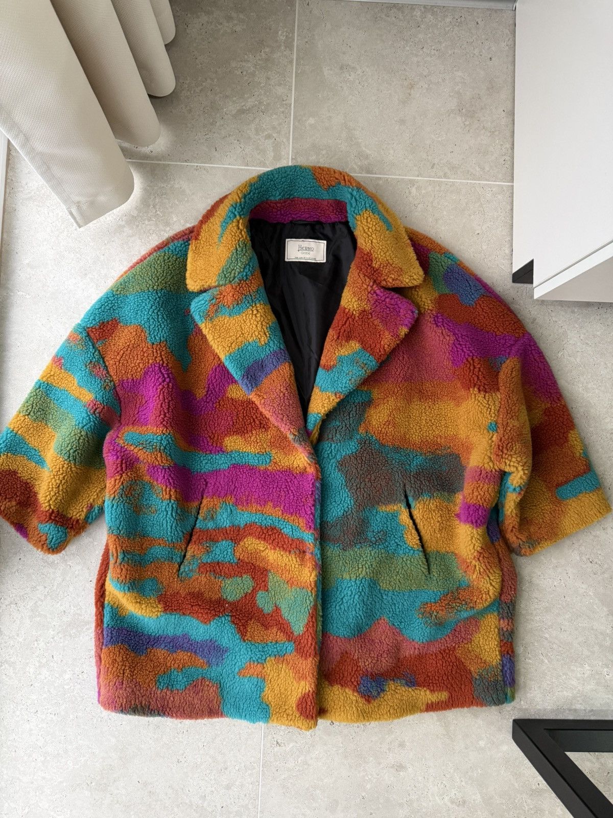 Herno Herno Printed Faux Fur Coat Size XXL / US 16-18 / IT 52-54 - 1 Thumbnail