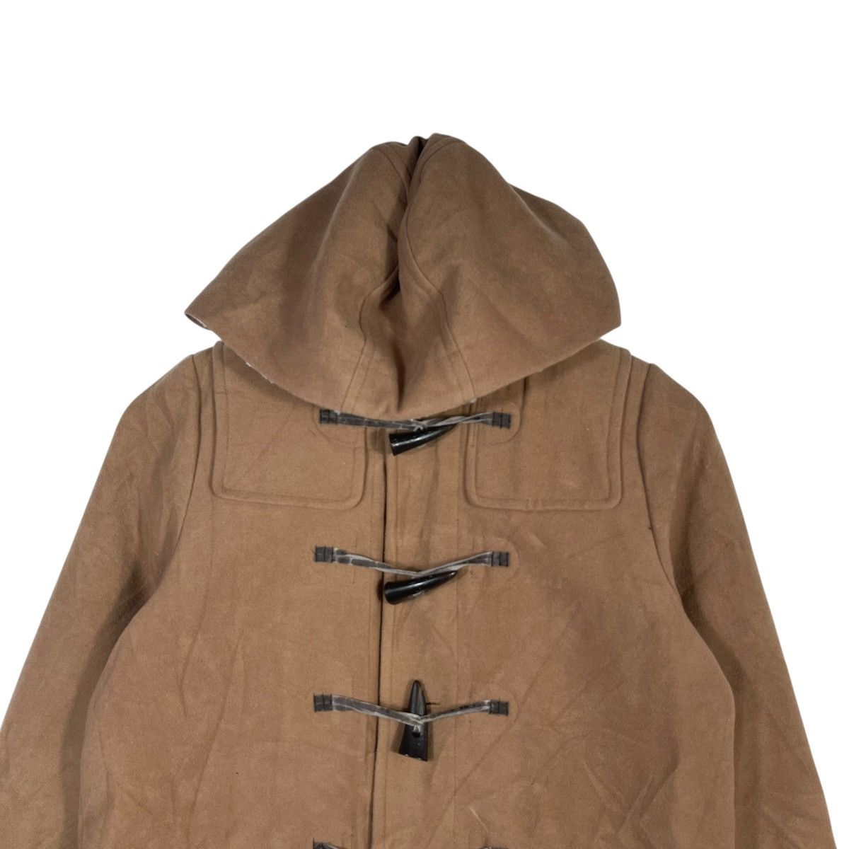 Hypland Vintage Hyphen World Gallery Duffle Coat Brown Wool Hooded Size 3XL / US 20-22 - 2 Thumbnail
