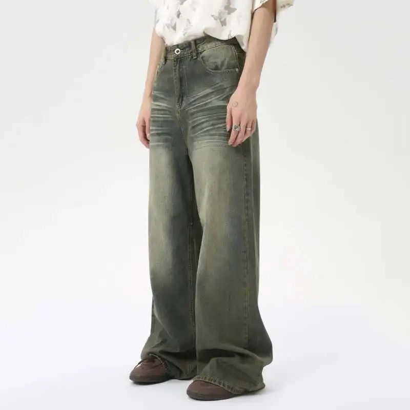 Jean Streetwear Fashion Loose Straight Denim Size US 32 / EU 48 - 2 Thumbnail