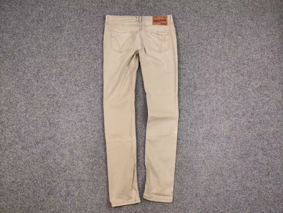 Dolce & Gabbana Vintage 90's Dolce & Gabbana amazing Beige denim tight Jeans Size 30" / US 8 / IT 44 - 6 Thumbnail