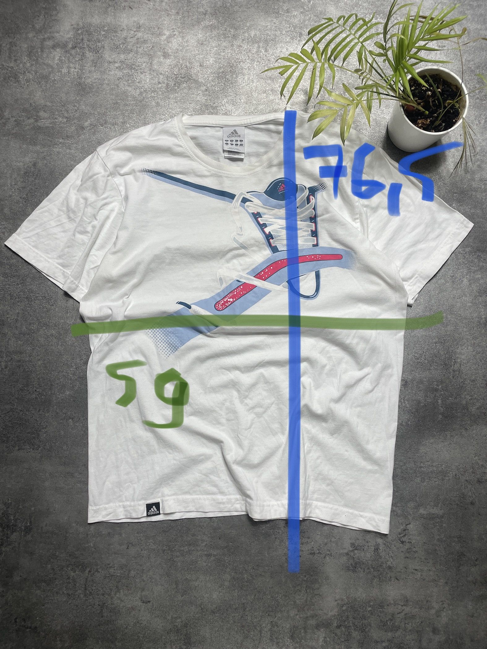 Adidas ❗️RARE❗️Adidas Vintage Y2K T-Shirt Shoes Sneakers Size US XXL / EU 58 / 5 - 13 Thumbnail