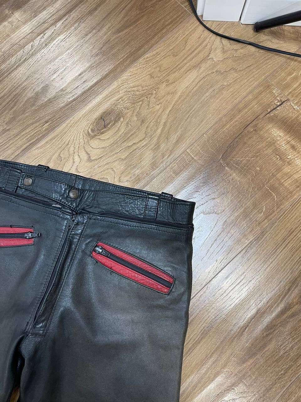 Genuine Leather × Vintage Vintage 90’s Y2K Style Racing Moto Bike Leather Pants Size US 34 / EU 50 - 6 Thumbnail