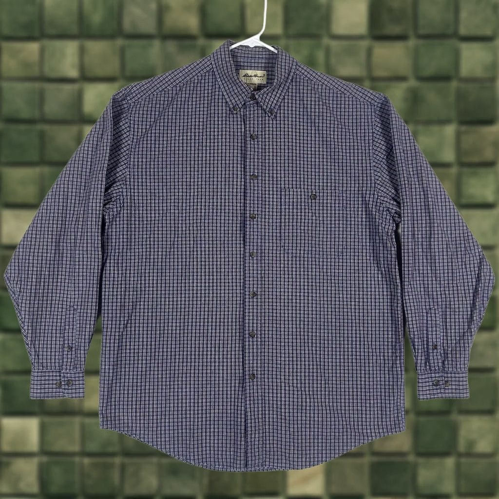Eddie Bauer Eddie Bauer Mens Plaid Long Sleeve Button-Up Shirt LT Tall Purple Size LT Big & Tall Size US L / EU 52-54 / 3 - 1 Thumbnail