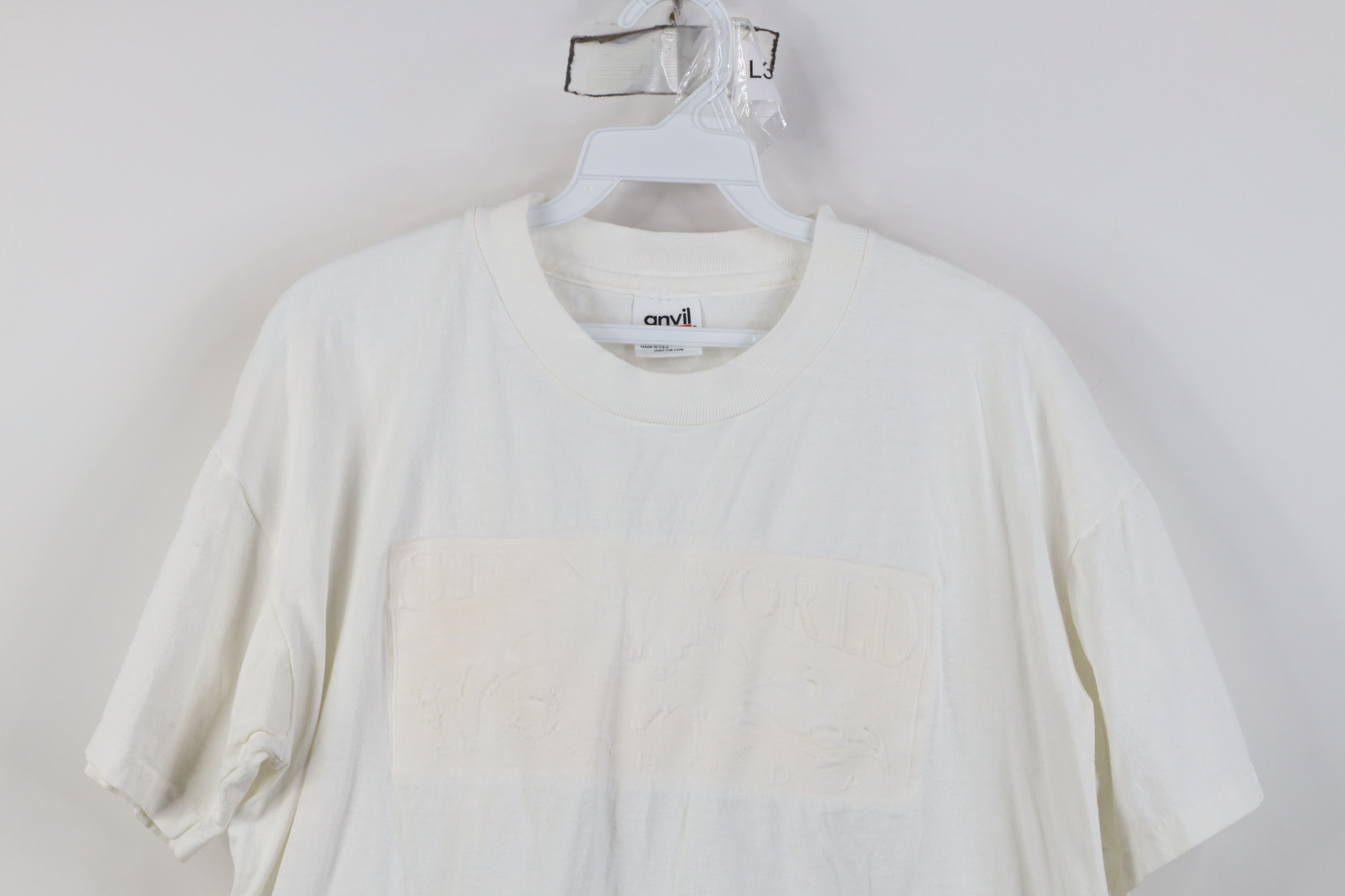 Vintage Vintage 90s Streetwear Sea World Florida T-Shirt White USA Size L / US 10 / IT 46 - 2 Thumbnail