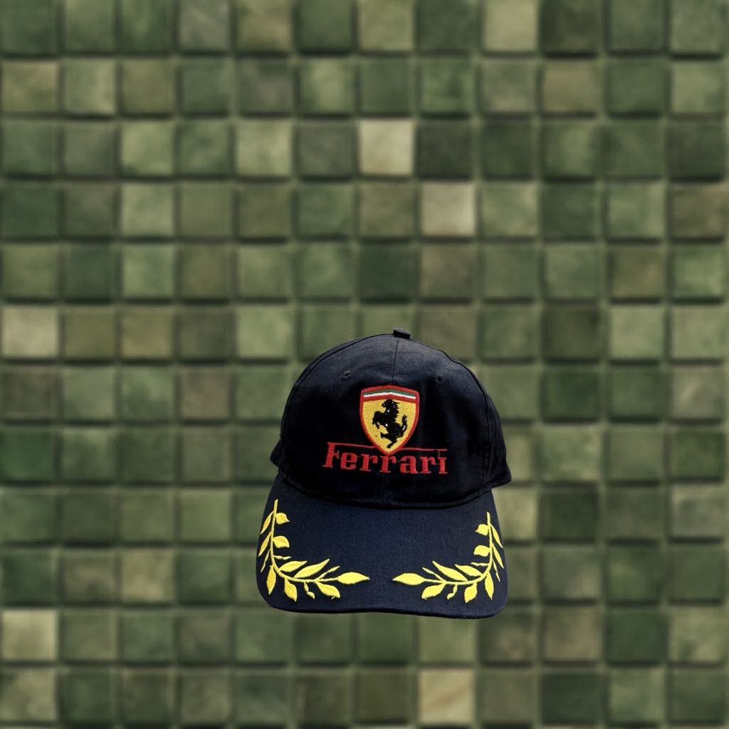 Ferrari VINTAGE Ferrari Racing Cap Snapback Hat Black One Size Men Size ONE SIZE - 1 Thumbnail