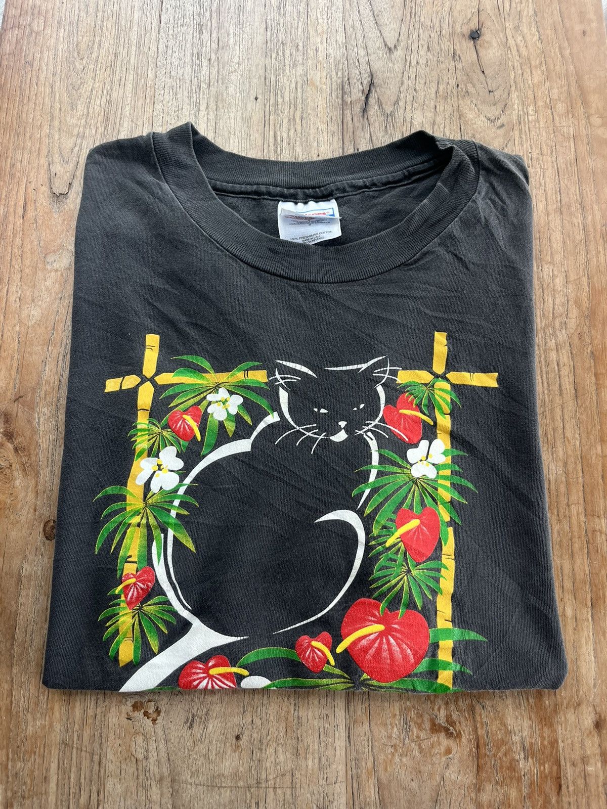 Vintage Vintage CAT Artwork Design 90’s T-shirt Size US L / EU 52-54 / 3 - 1 Thumbnail