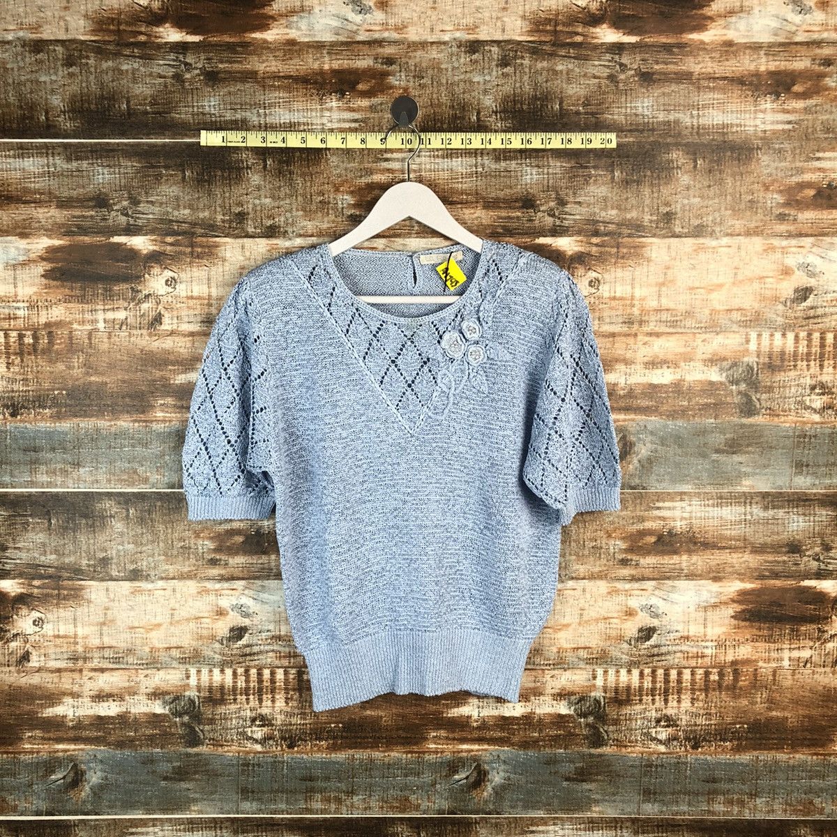 Homespun Knitwear × Japanese Brand La Reine Blue Knitwear #A1793 Size XS / US 0-2 / IT 36-38 - 1 Thumbnail
