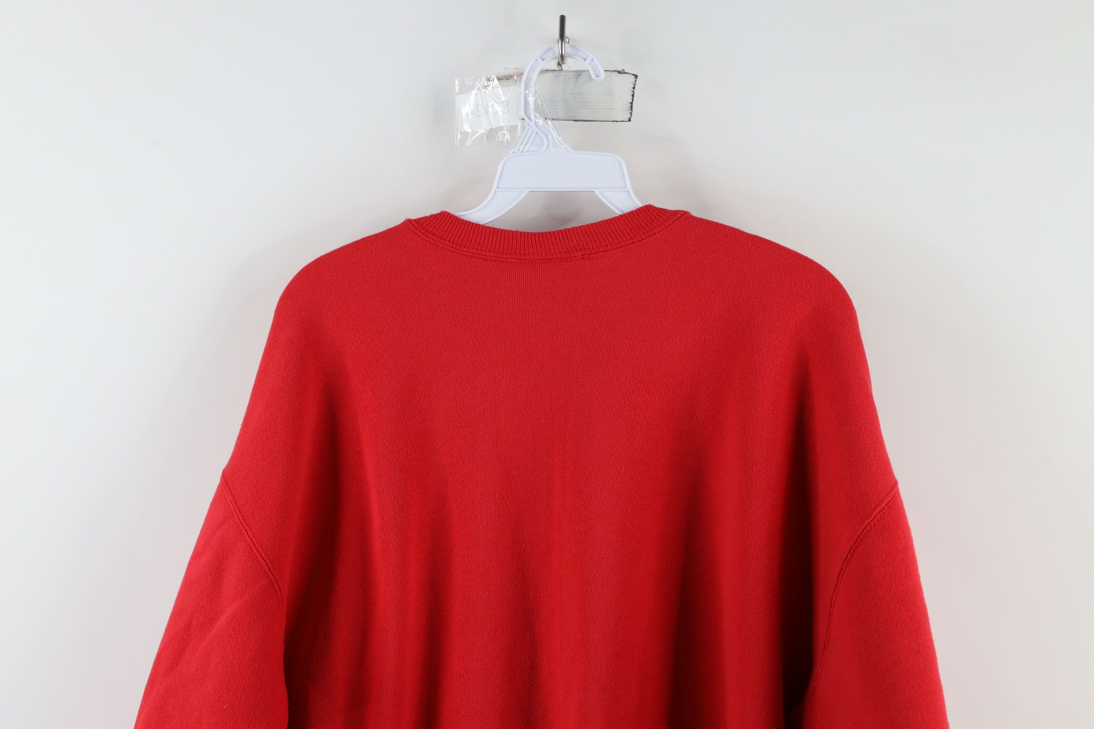 Vintage Vintage 90s Ohio State University Crewneck Sweatshirt Red Size US XL / EU 56 / 4 - 11 Thumbnail