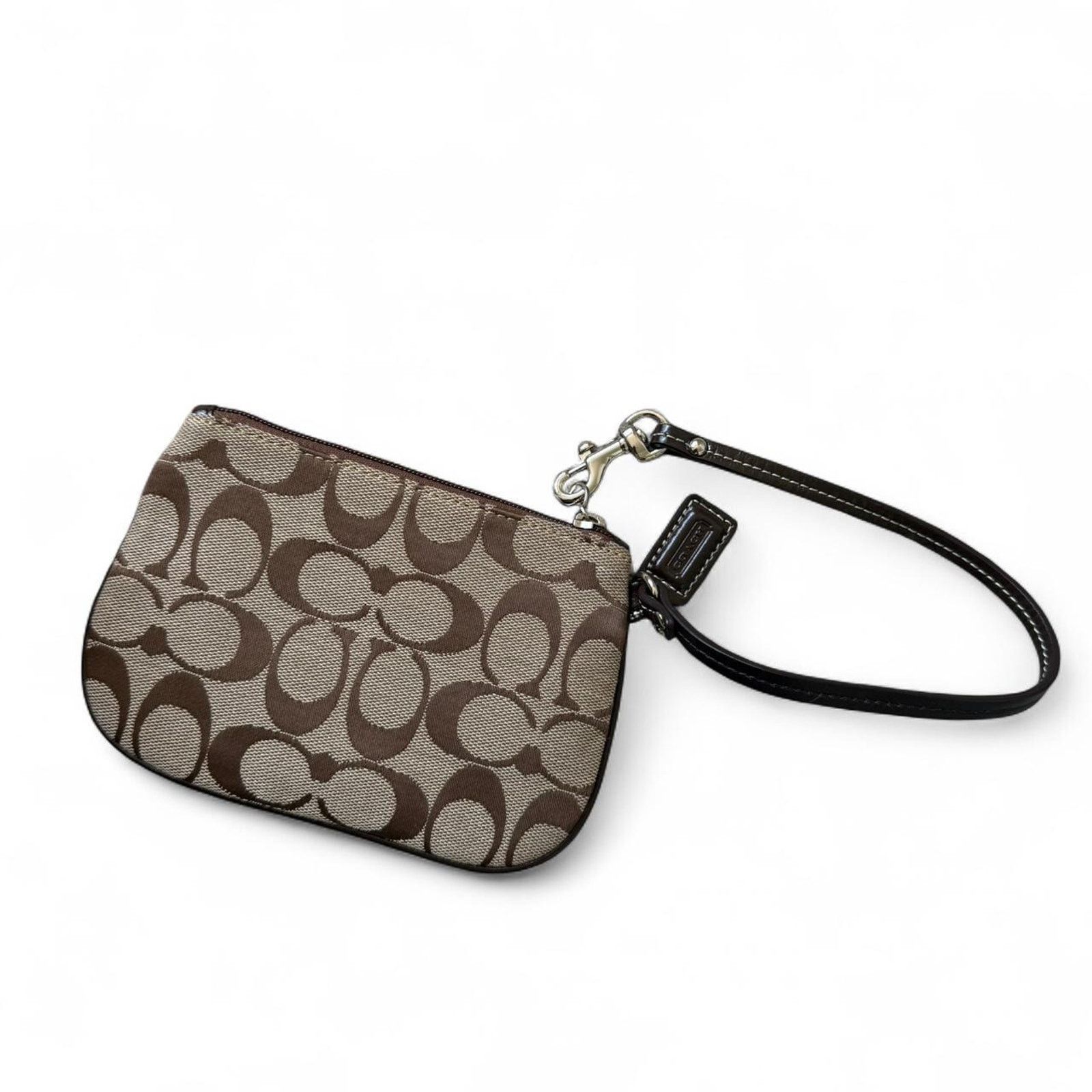 Coach Vintage Coach Khaki Signature Mini Wristlet (c. early 2000s) Size ONE SIZE - 5 Thumbnail